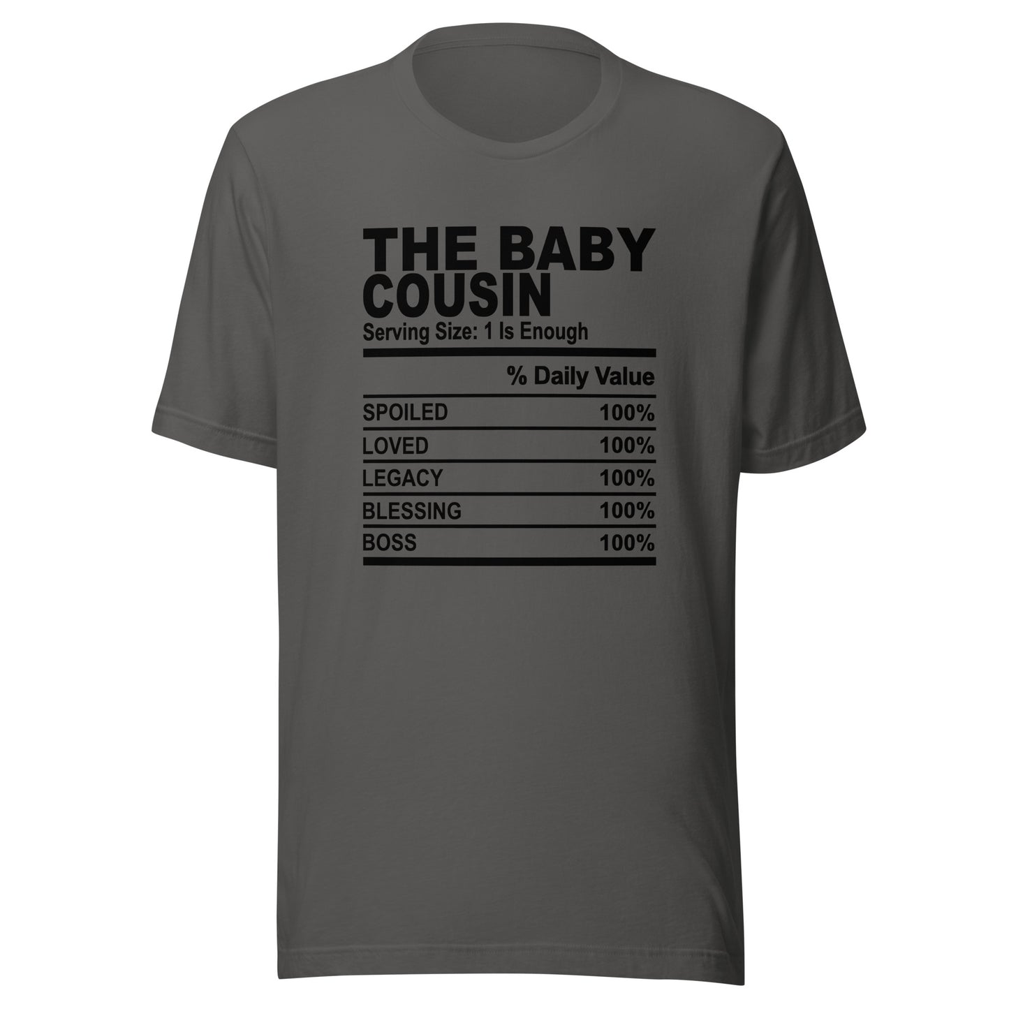 THE BABY COUSIN - S-M - Unisex T-Shirt (black print)