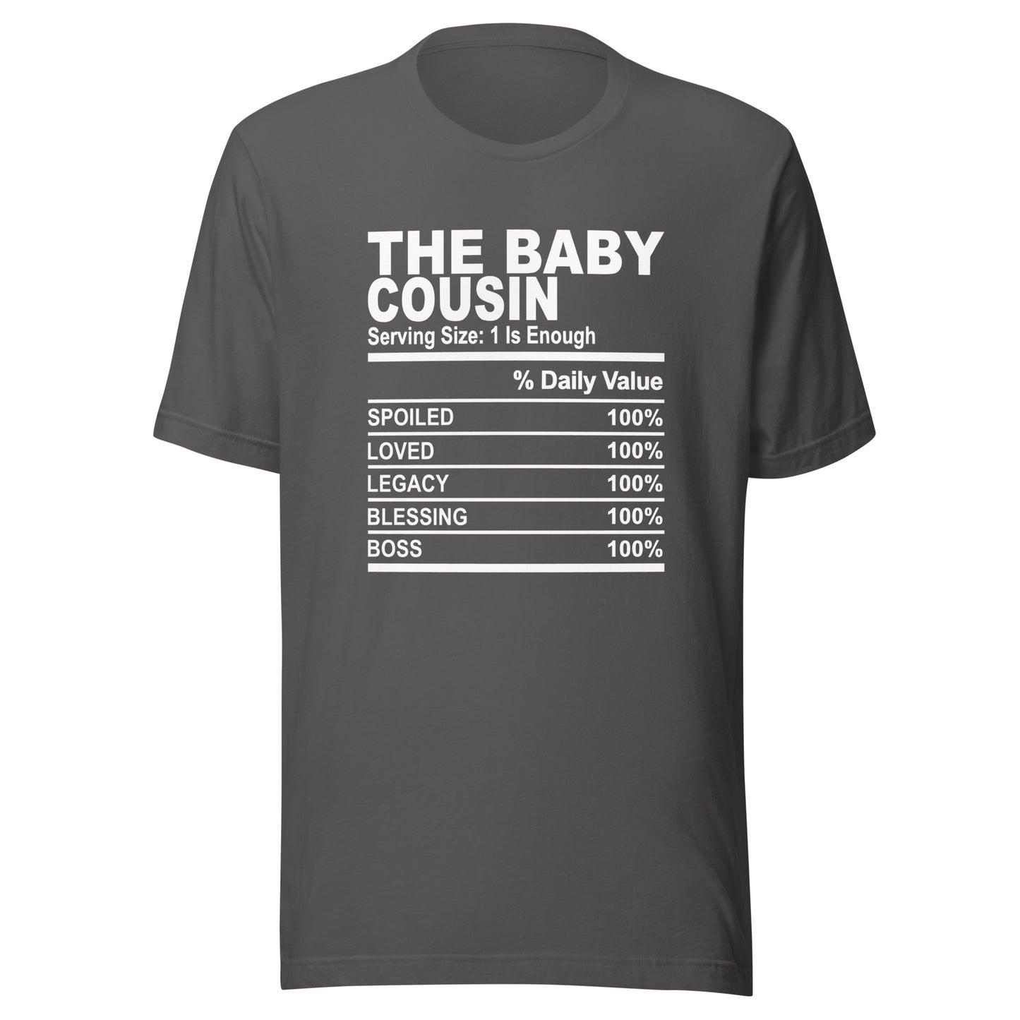 THE BABY COUSIN - 2XL-3XL - Unisex T-Shirt (white print)