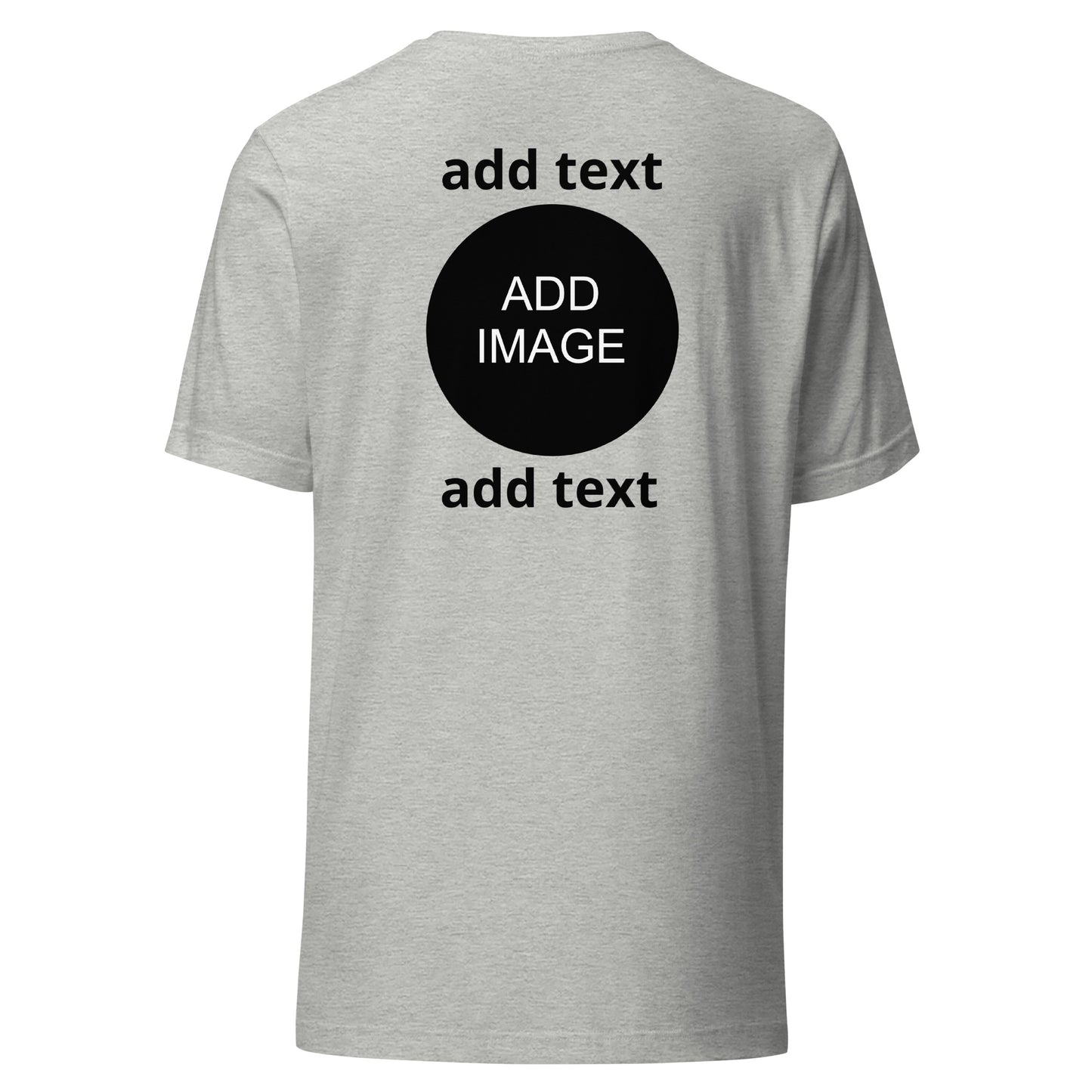 Large - XL Unisex [front & back image with top & bottom black text]
