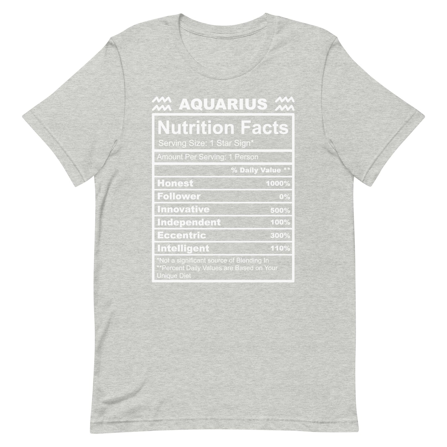 AQUARIUS - 2XL-3XL - Unisex T-Shirt (white letters)