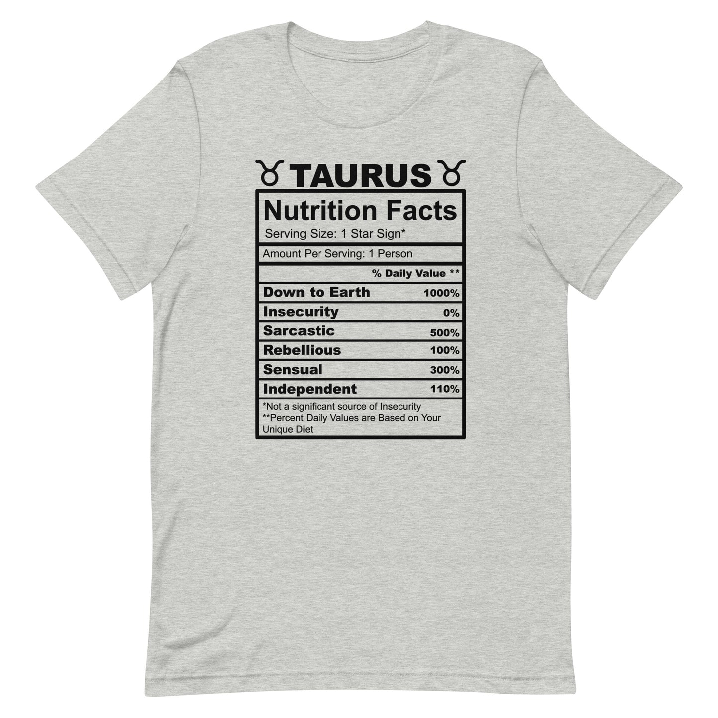 TAURUS - XS - Unisex T-Shirt (black letters)