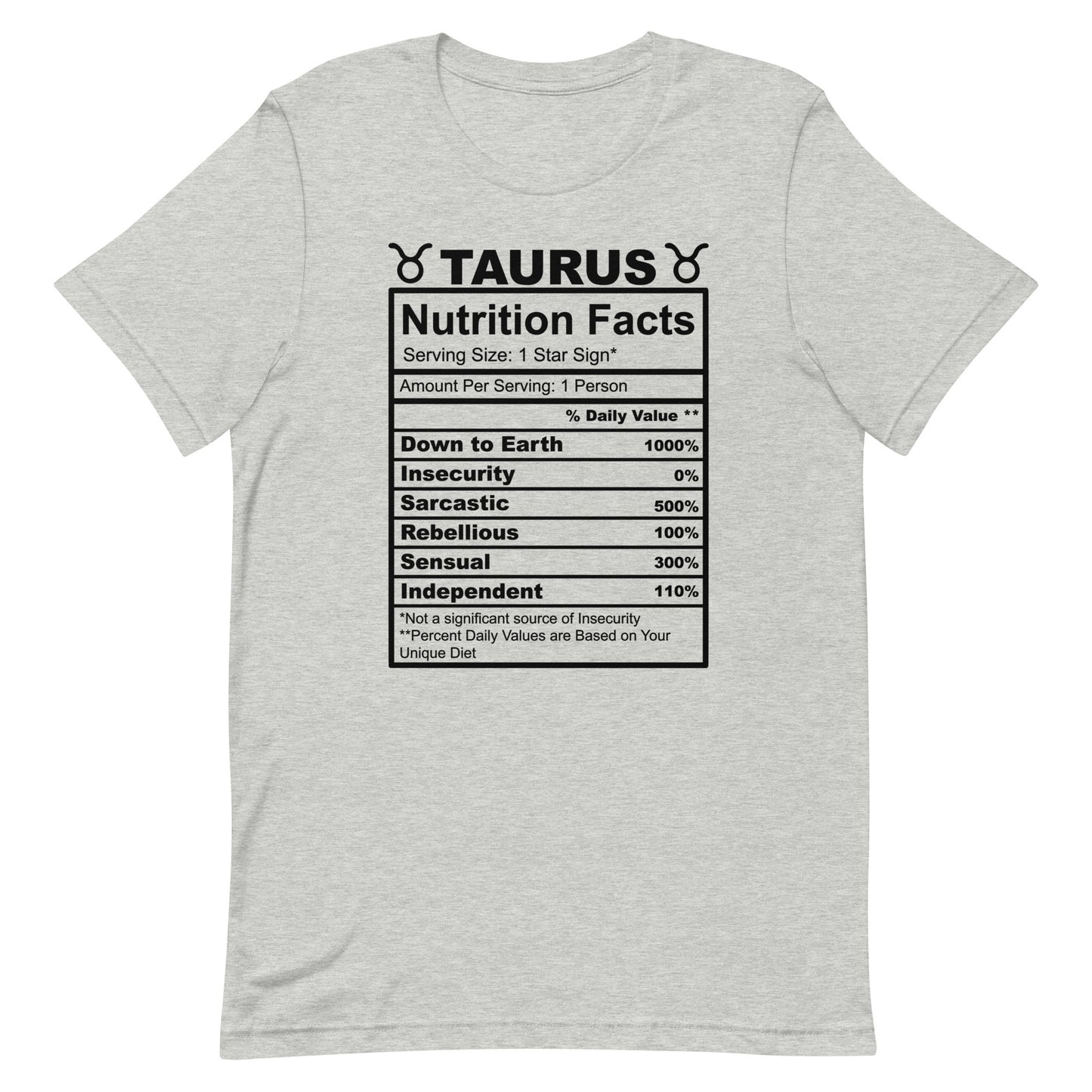 TAURUS - S-M - Unisex T-Shirt (black letters)