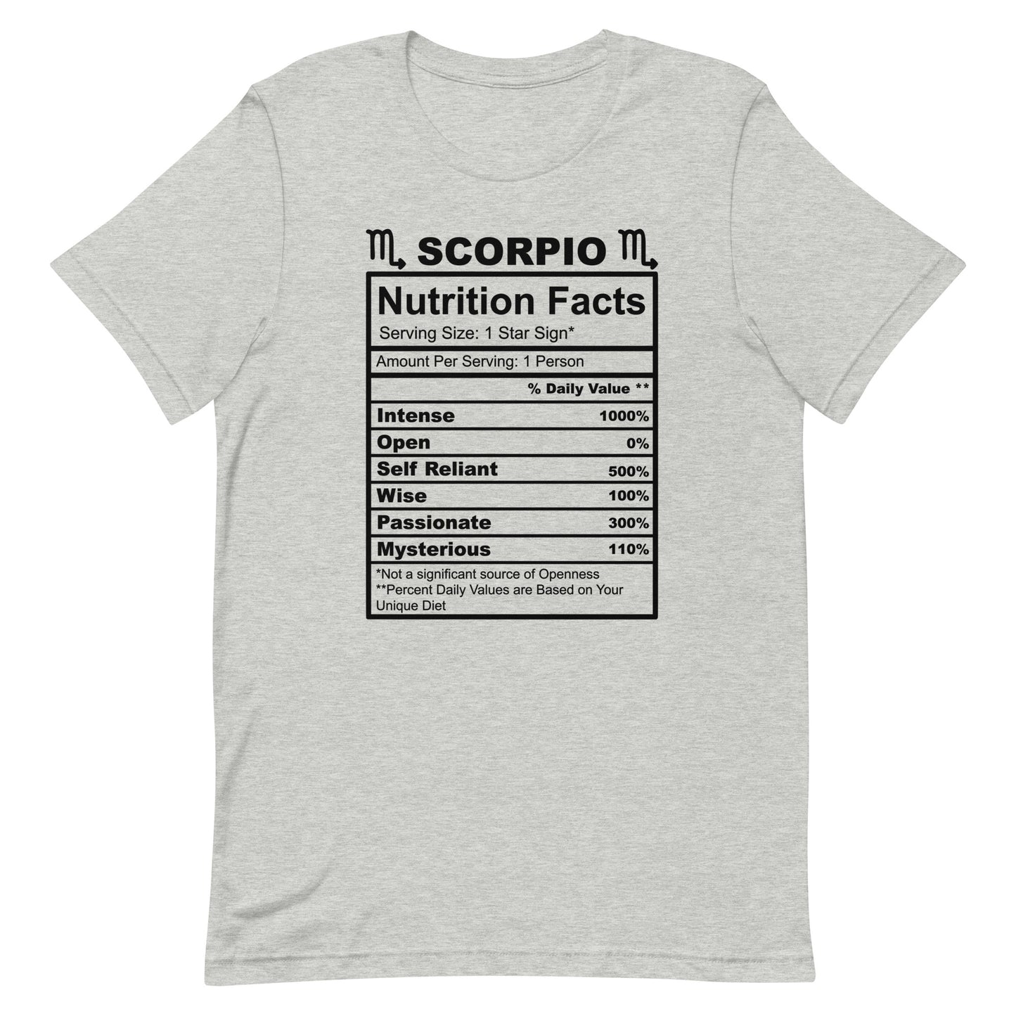 SCORPIO - L-XL - Unisex T-Shirt (black letters)