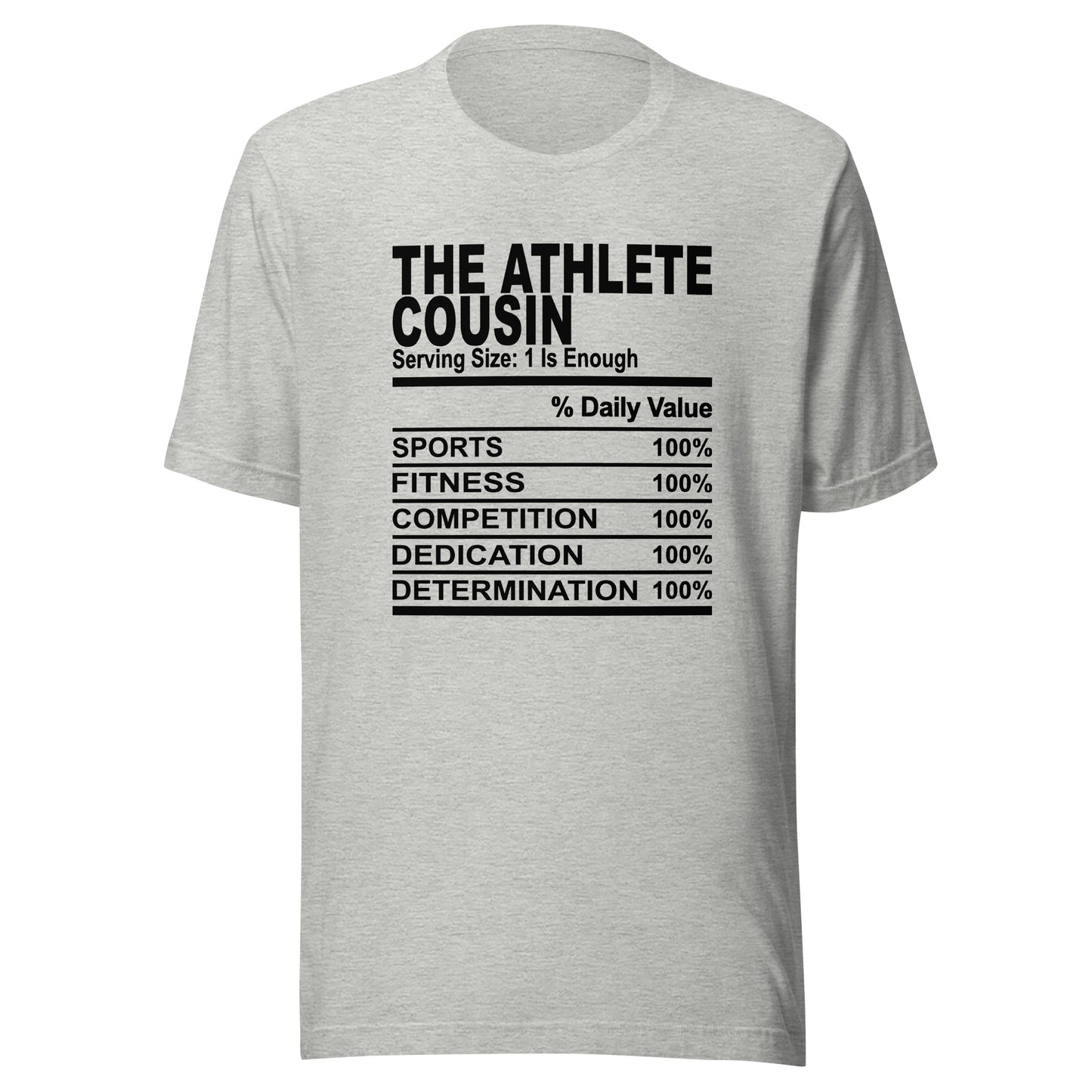 THE ATHLETIC COUSIN - S-M - Unisex T-Shirt (black print)