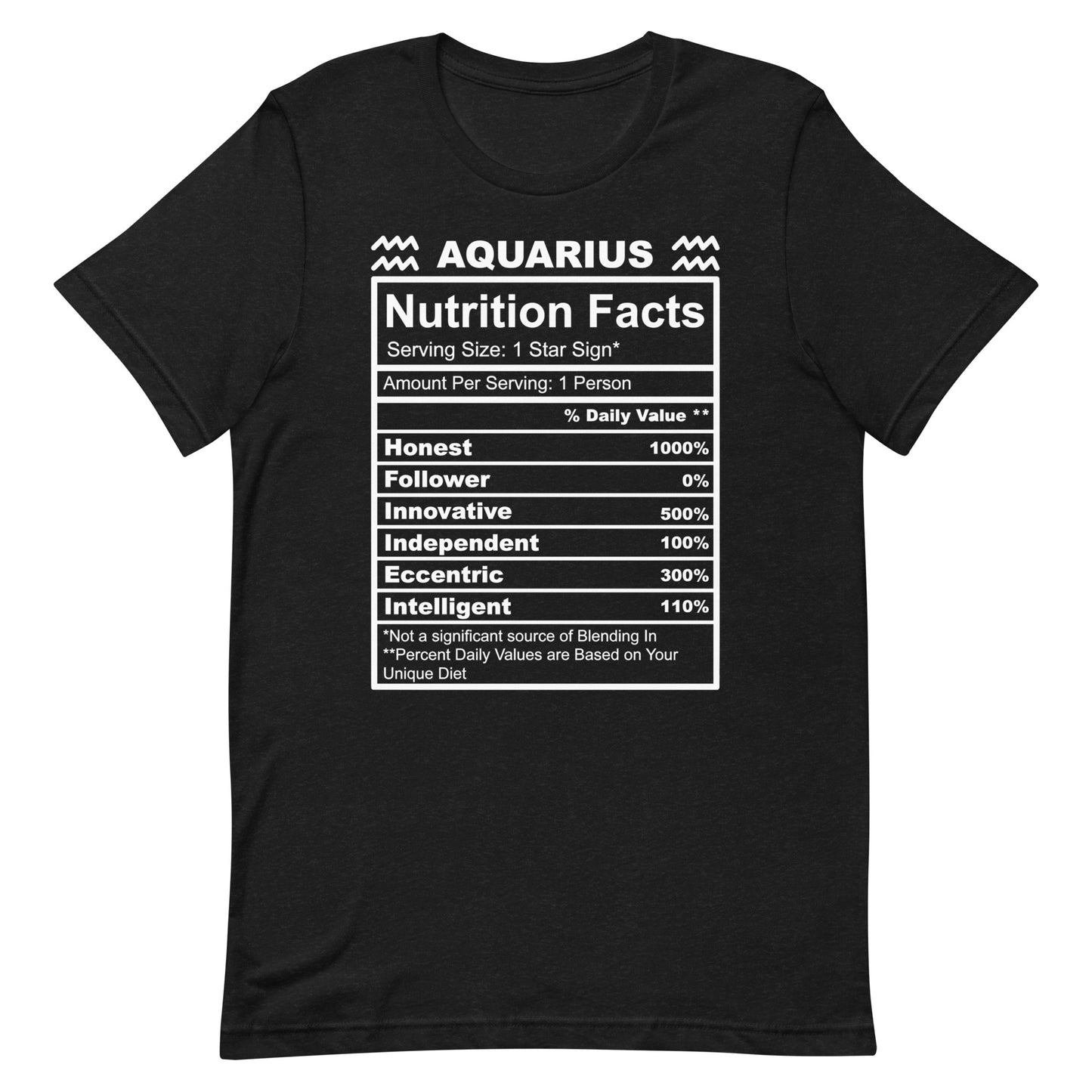 AQUARIUS - 2XL-3XL - Unisex T-Shirt (white letters)