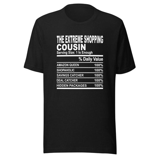 THE EXTRA BOUGIE COUSIN - S-M - Unisex T-Shirt (white print)