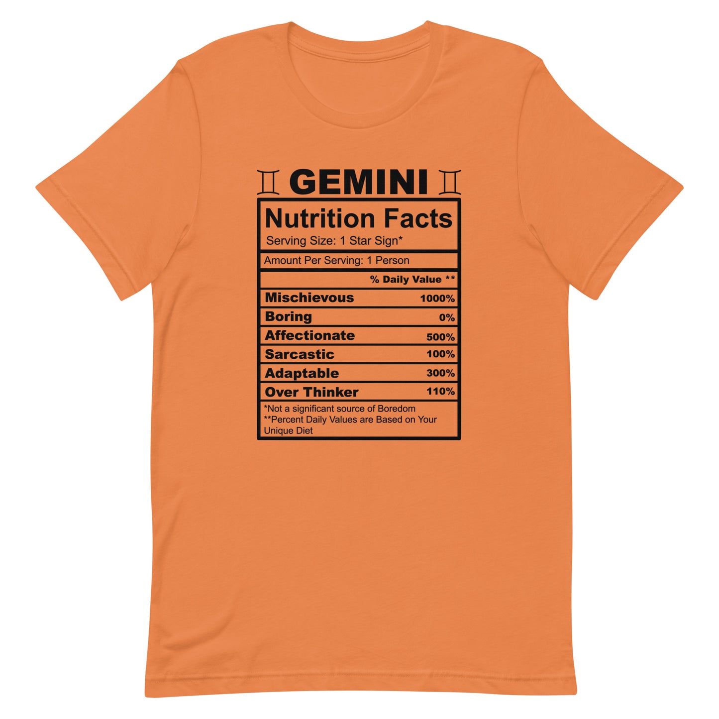 GEMINI - 2XL-3XL - Unisex T-Shirt (black letters)