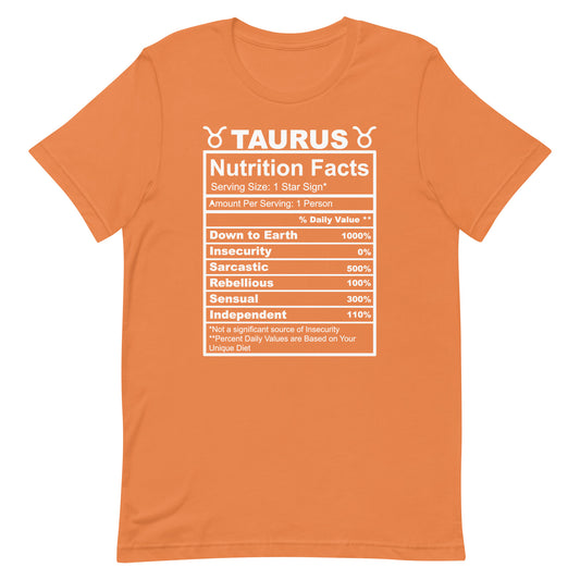 TAURUS - XS - Unisex T-Shirt (white letters)