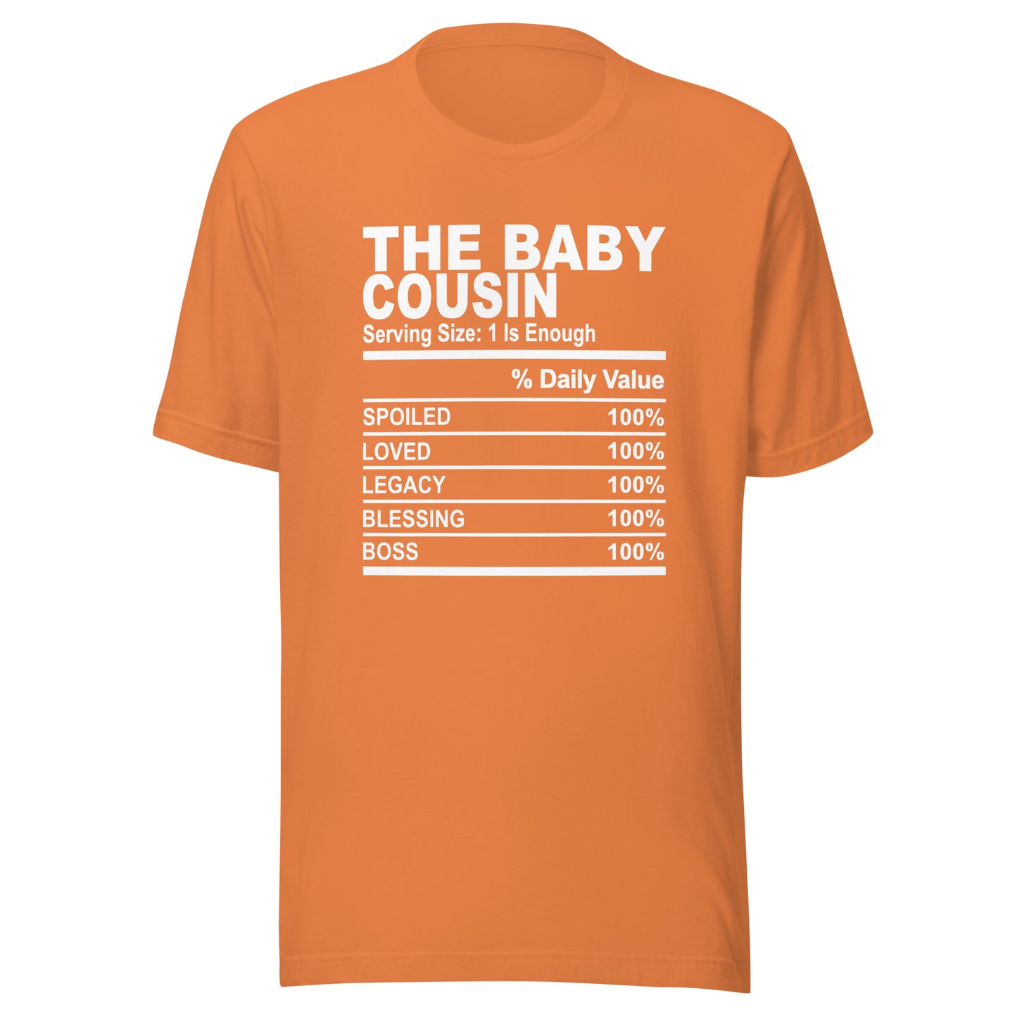 THE BABY COUSIN - L-XL - Unisex T-Shirt (white print)
