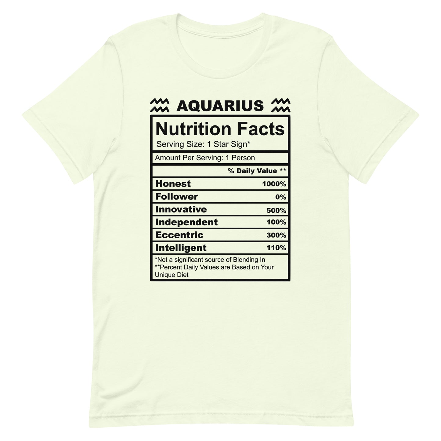 AQUARIUS - 4XL-5XL - Unisex T-Shirt (black letters)