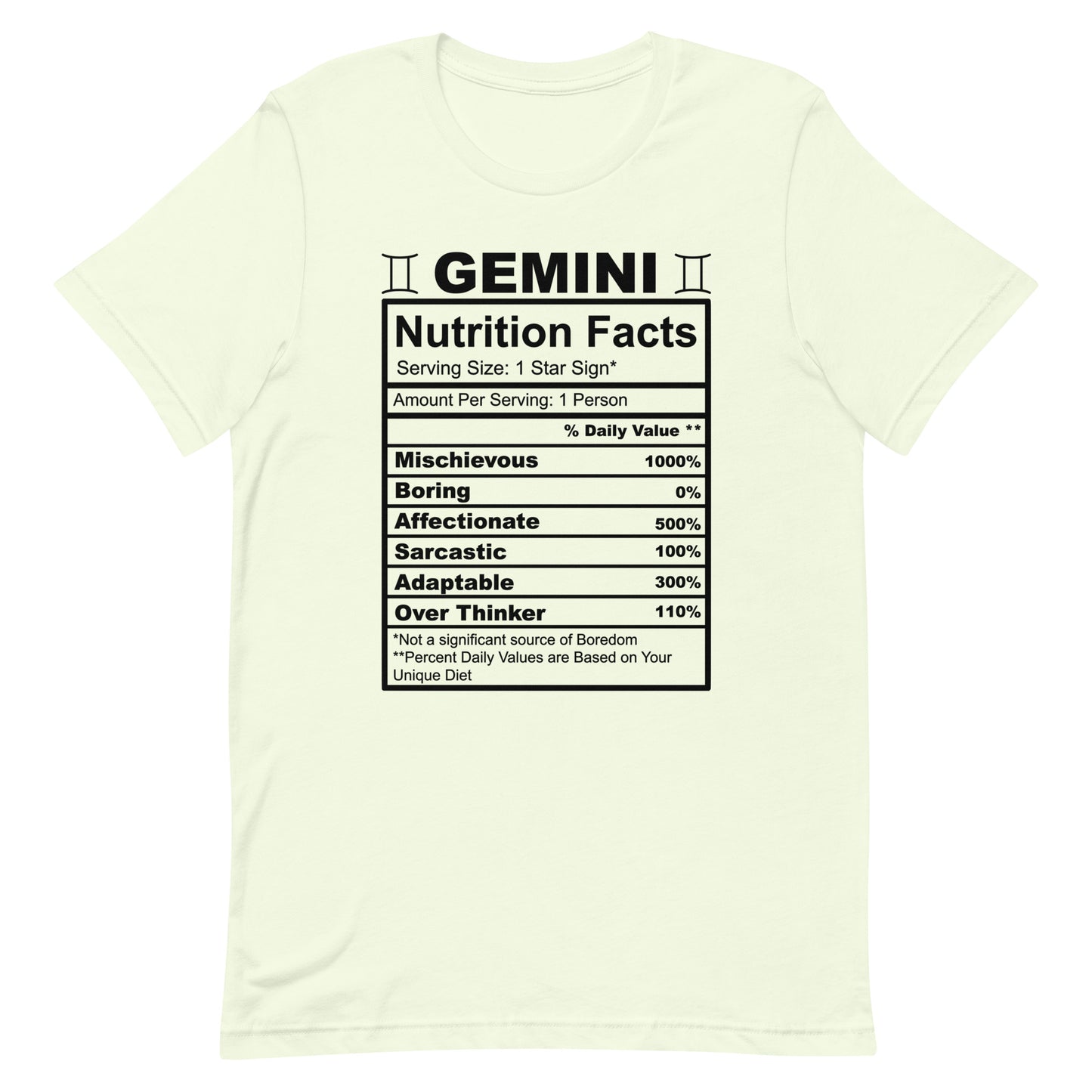 GEMINI - XS - Unisex T-Shirt (black letters)