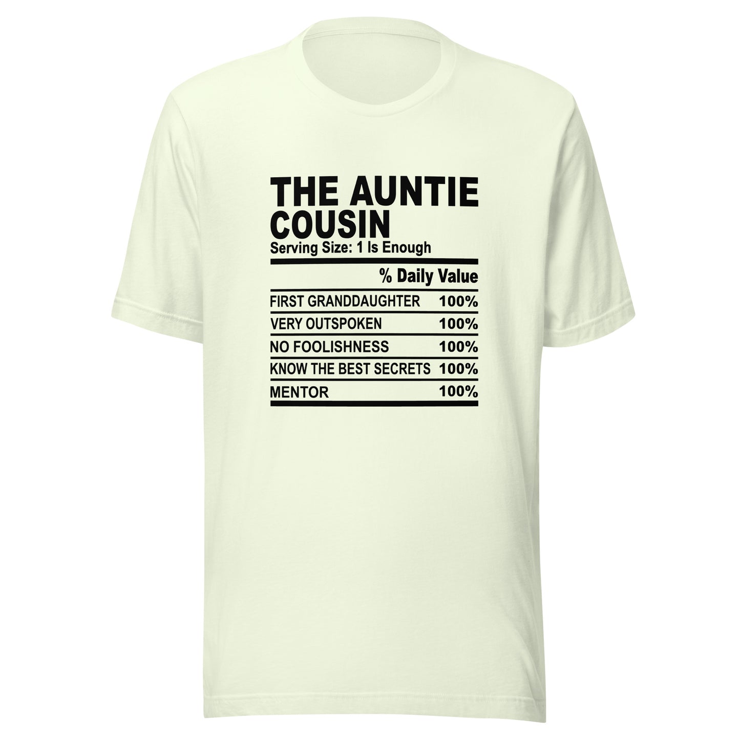 THE AUNTIE COUSIN - 4XL - Unisex T-Shirt (black print)