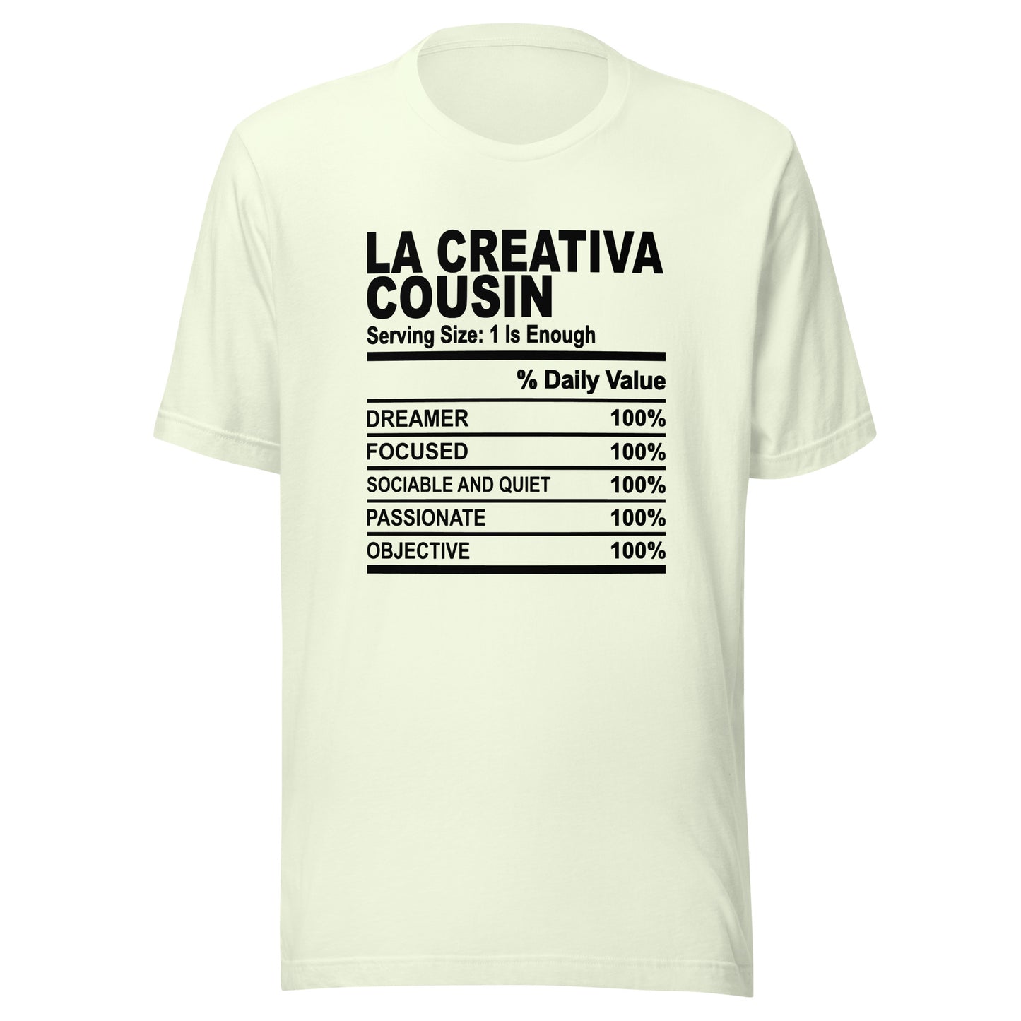 THE LA CREATIVA COUSIN - 4XL - Unisex T-Shirt (black print)