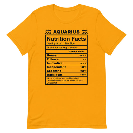 AQUARIUS - 2XL-3XL - Unisex T-Shirt (black letters)