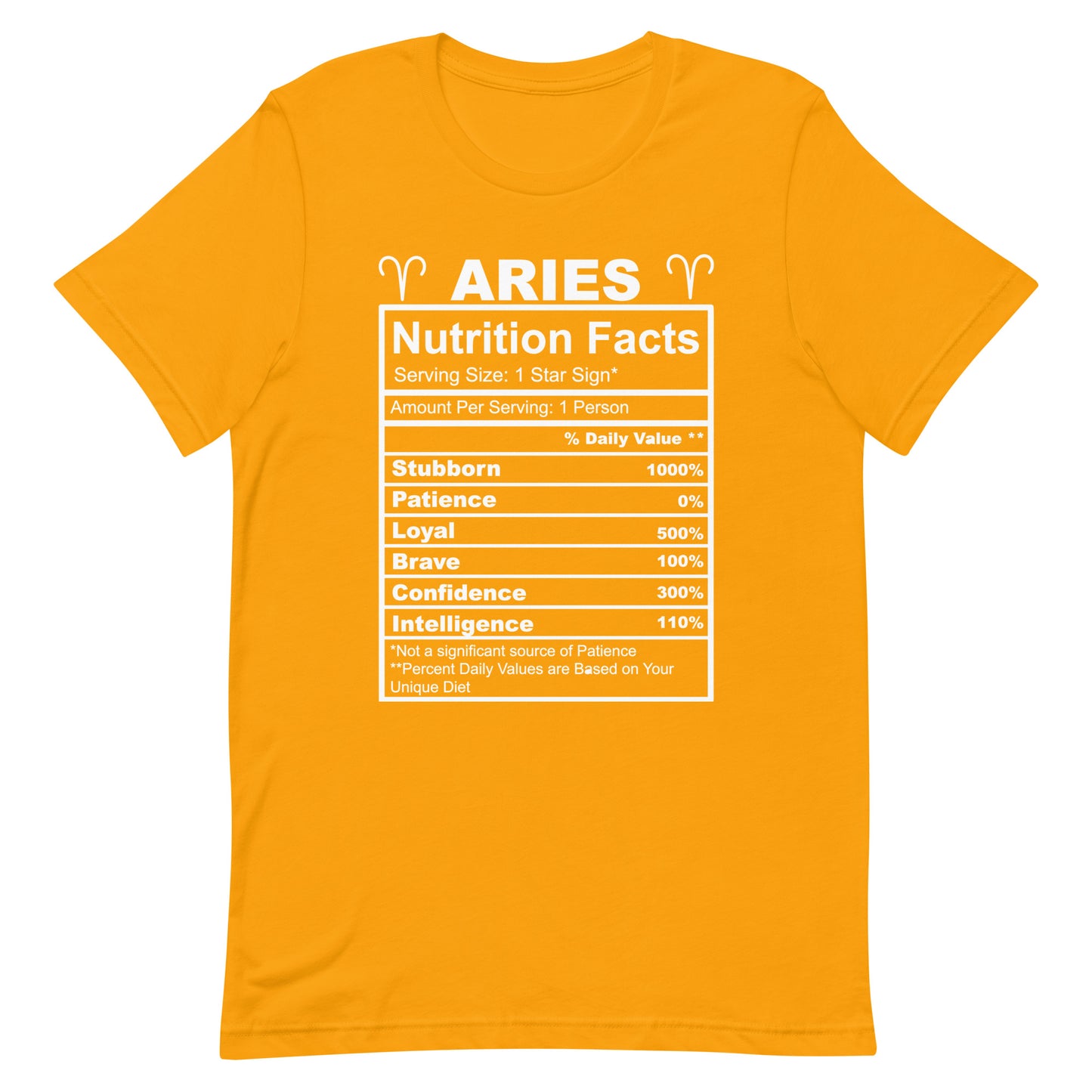 ARIES - 2XL-3XL - Unisex T-Shirt (white letters)