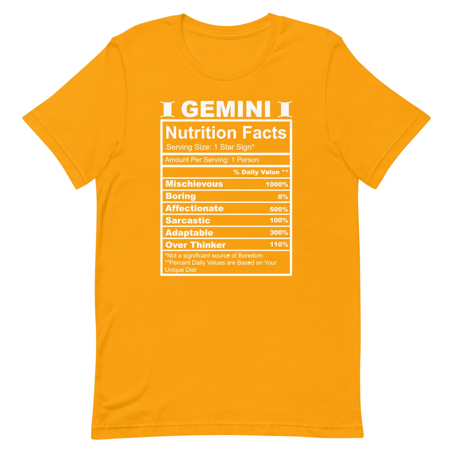GEMINI - L-XL - Unisex T-Shirt (white letters)