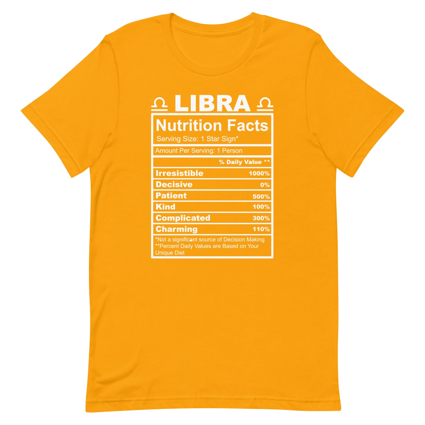 LIBRA - S-M - Unisex T-Shirt (white letters)