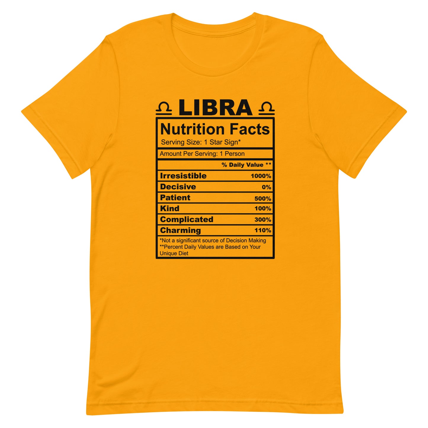 LIBRA - L-XL - Unisex T-Shirt (black letters)