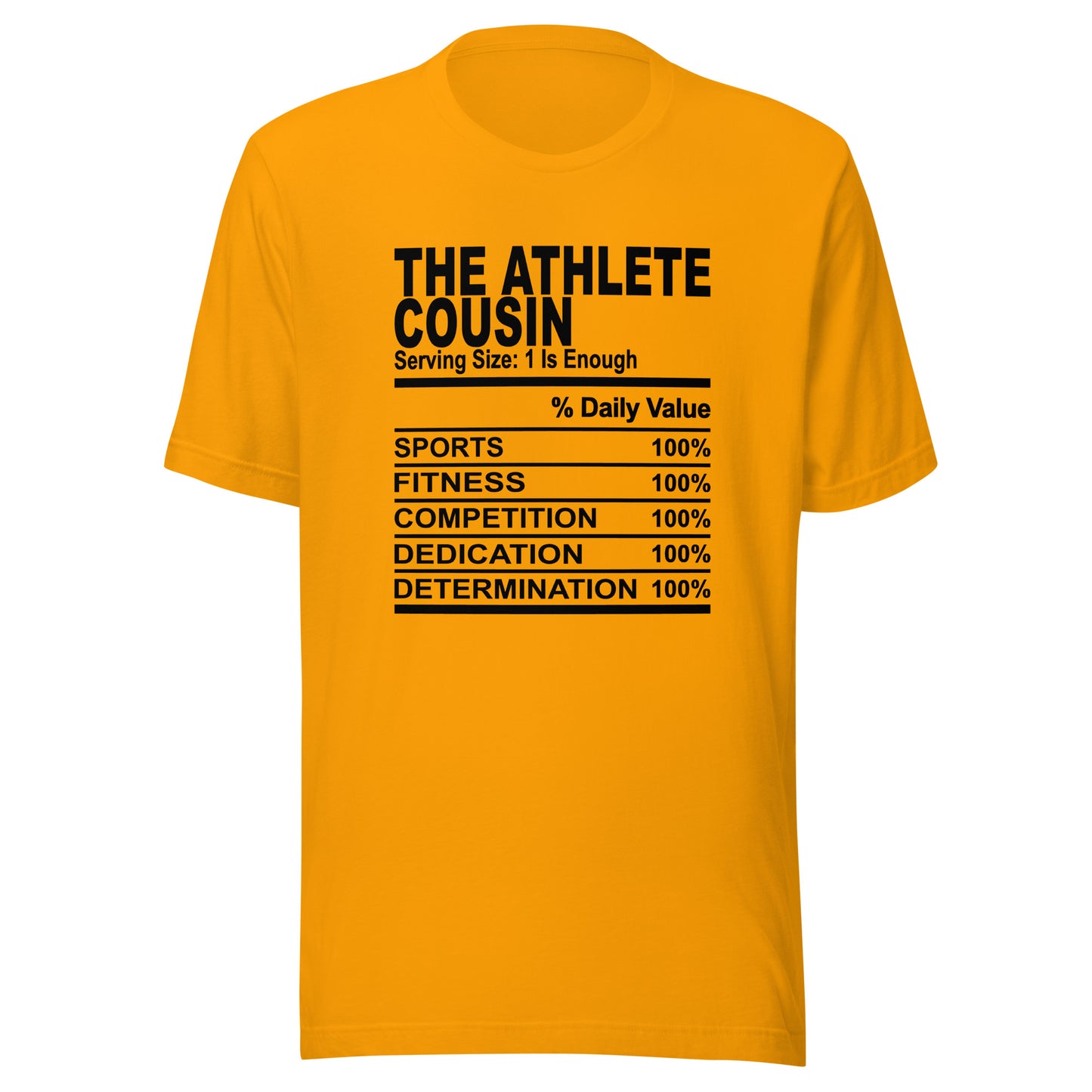 THE ATHLETIC COUSIN - L-XL - Unisex T-Shirt (black print)