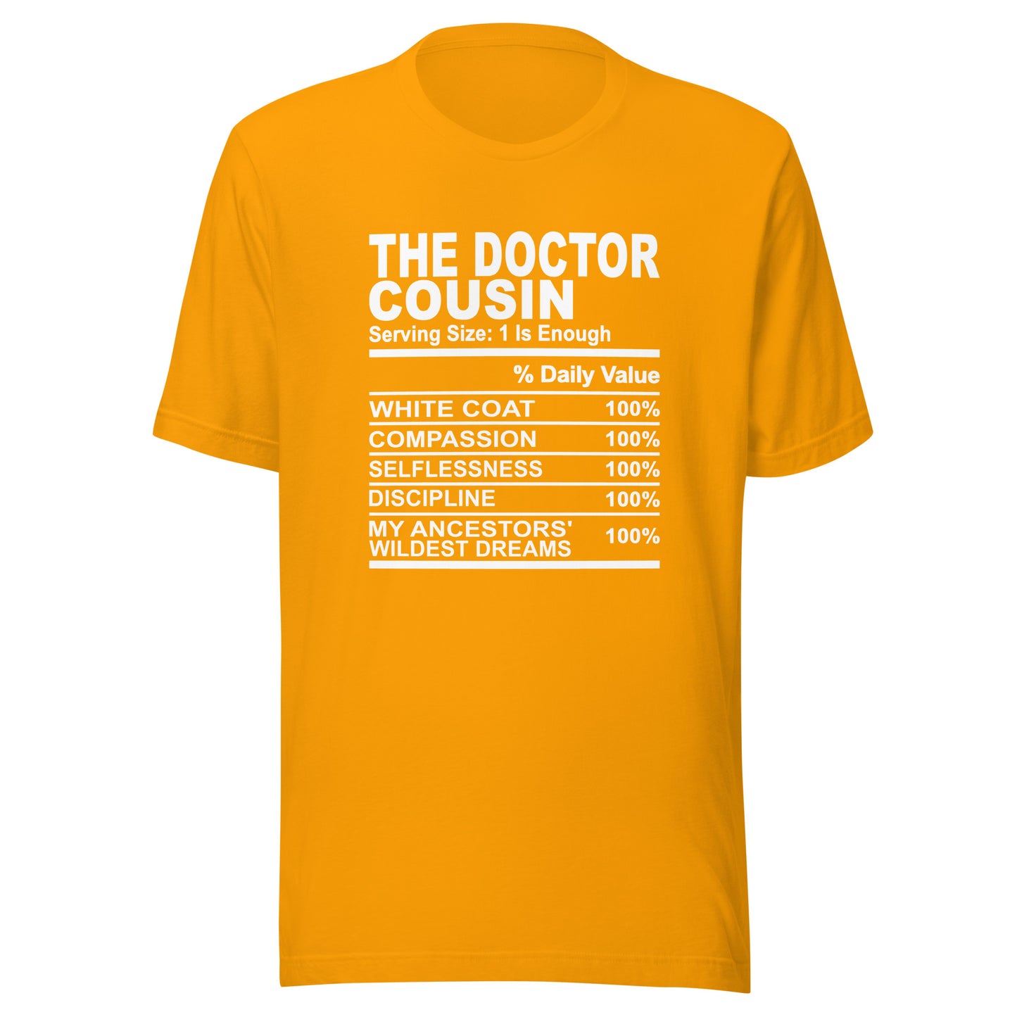 THE DOCTOR COUSIN - 2XL-3XL - Unisex T-Shirt (white print)
