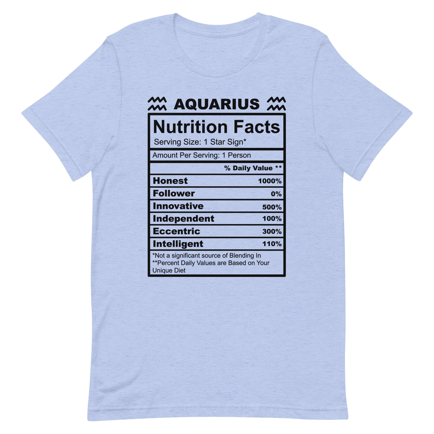 AQUARIUS - S-M - Unisex T-Shirt (black letters)