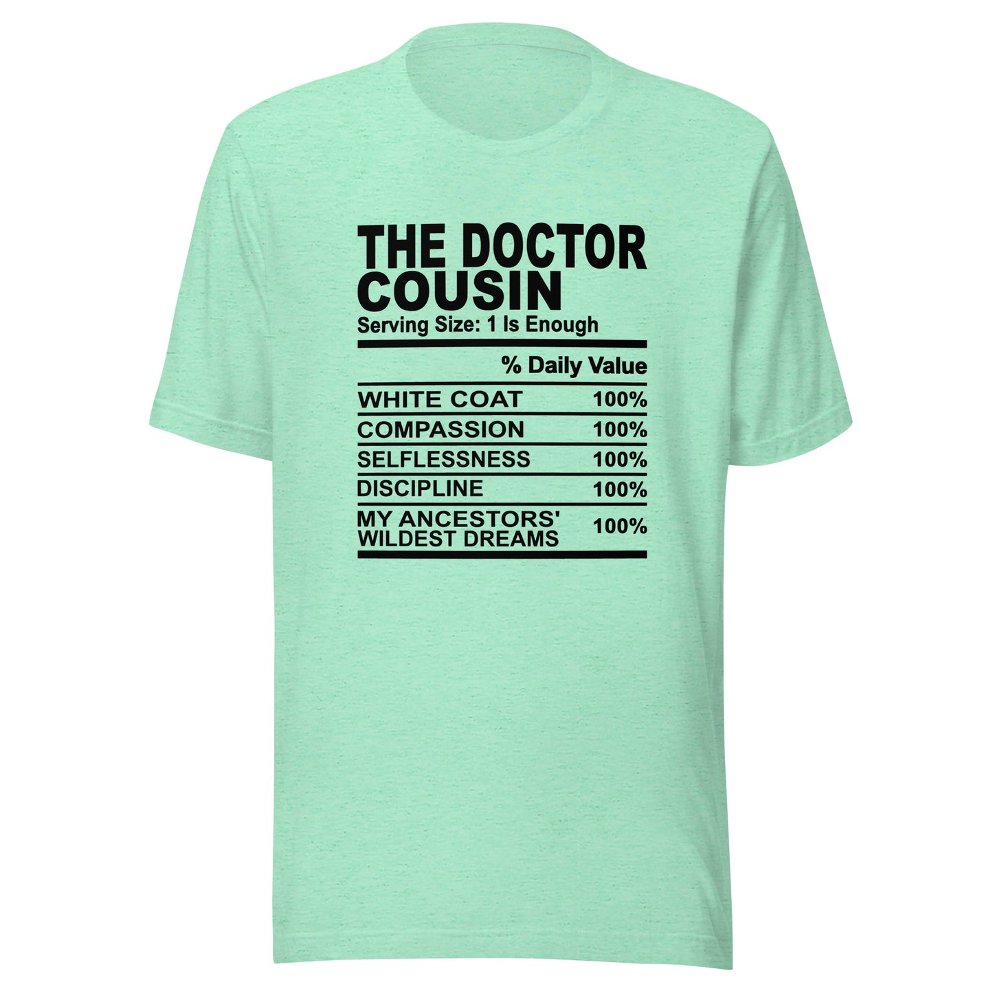 THE DOCTOR COUSIN - S-M - Unisex T-Shirt (black print)