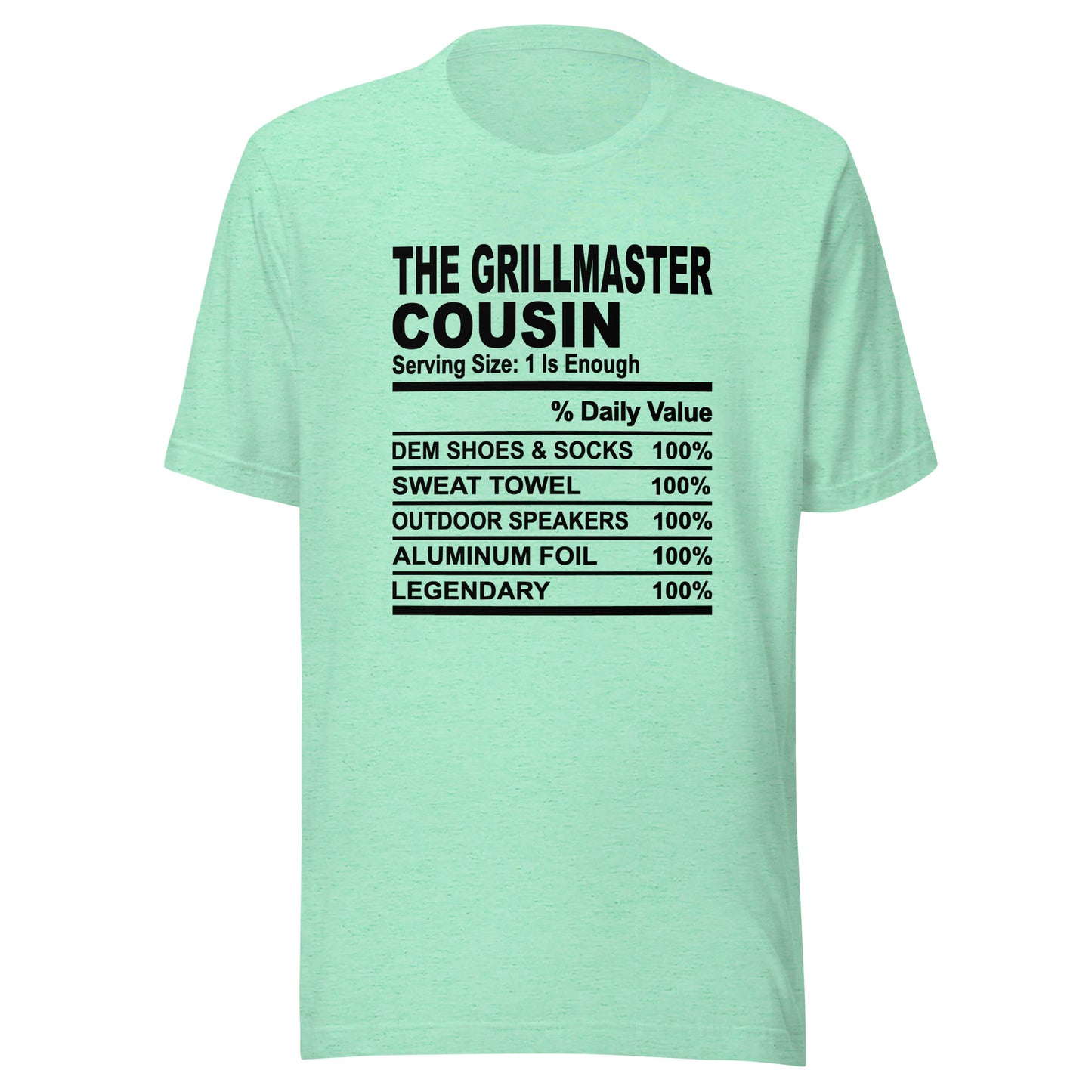 THE GRILLMASTER COUSIN - 2XL-3XL - Unisex T-Shirt (black print)