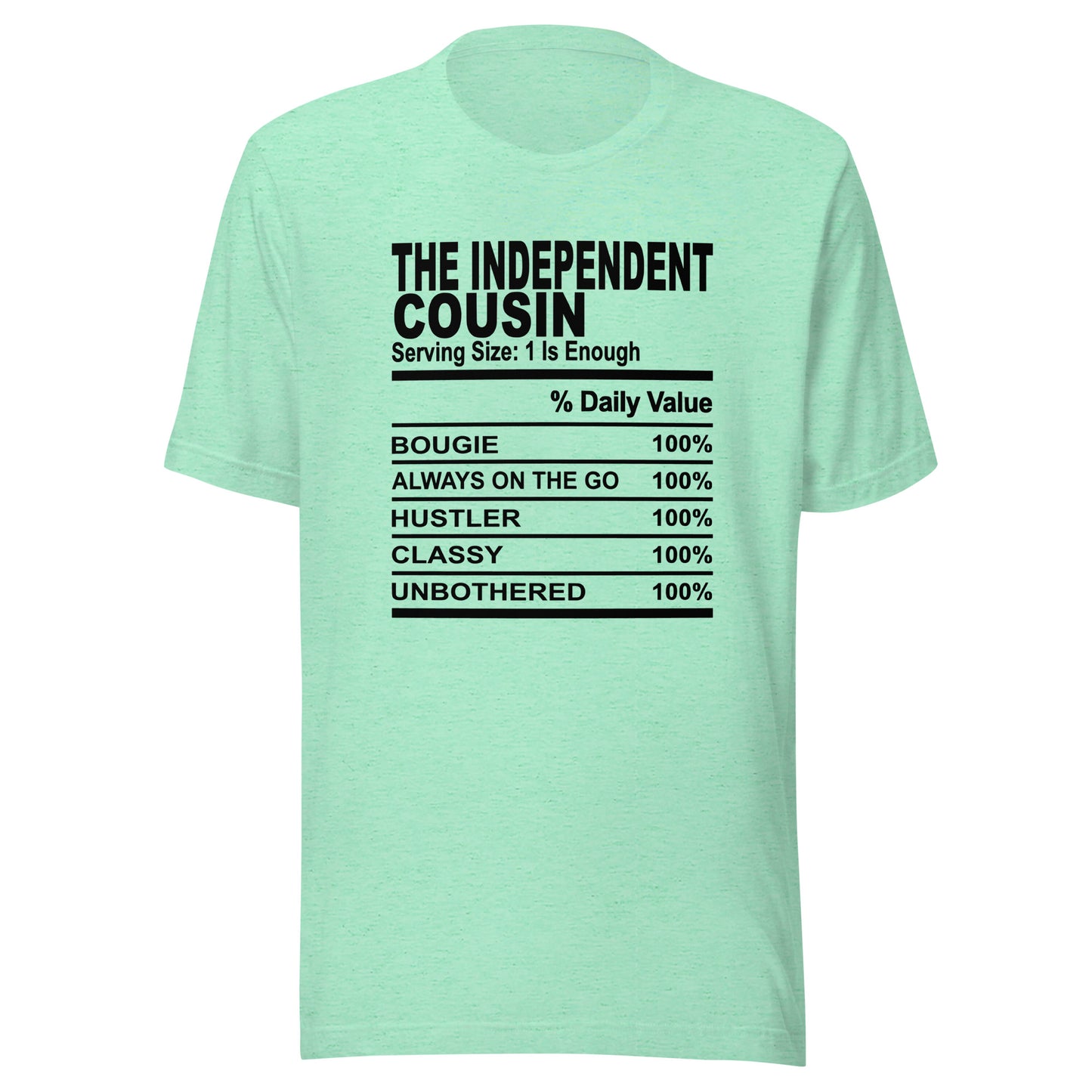 THE INDEPENDENT COUSIN - 4XL - Unisex T-Shirt (black print)