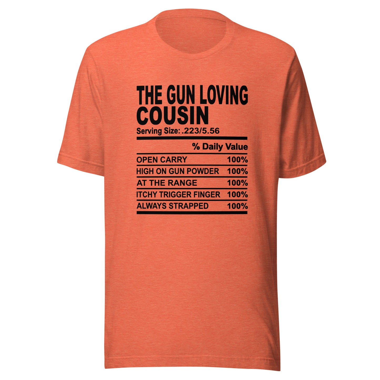 THE GUN LOVING COUSIN - 4XL - Unisex T-Shirt (black print)
