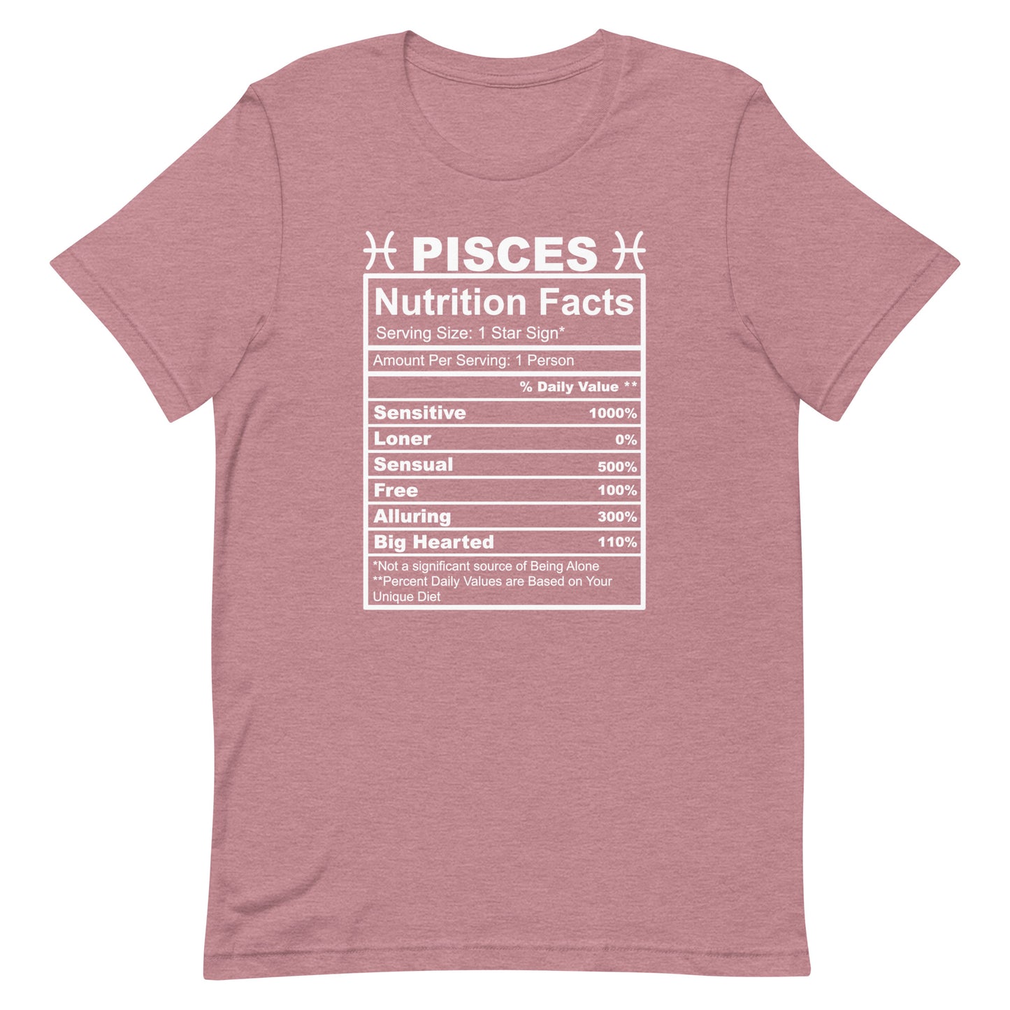 PISCES - 2XL-3XL - Unisex T-Shirt (white letters)