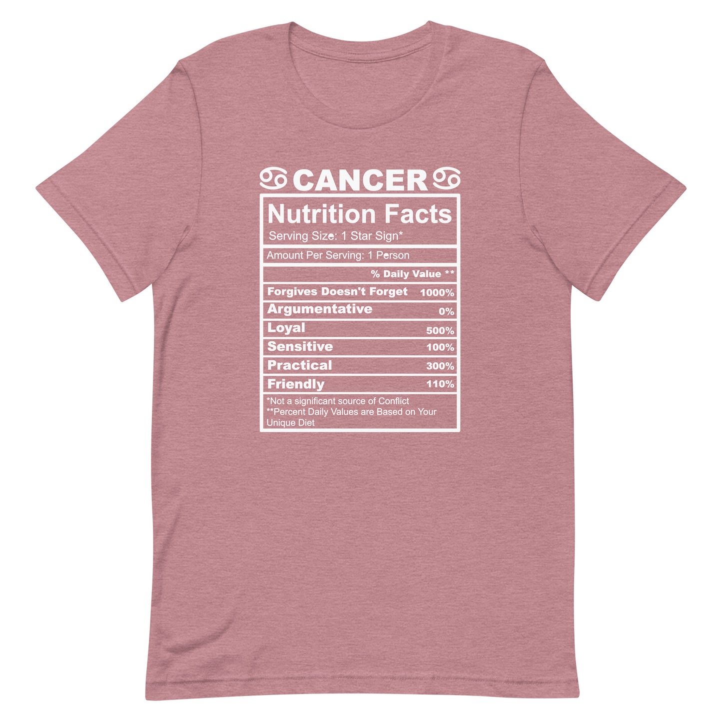 CANCER - S-M - Unisex T-Shirt (white letters)