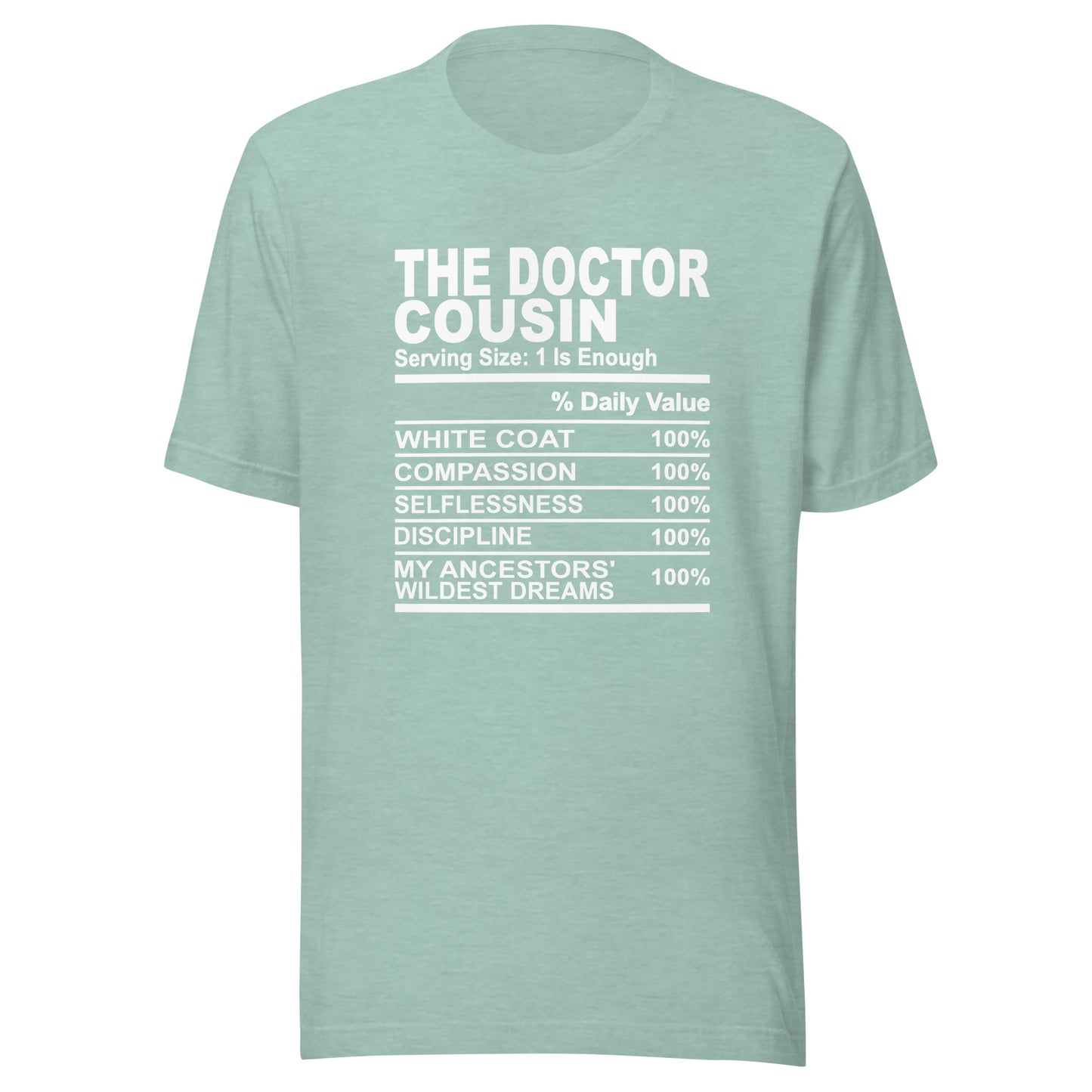 THE DOCTOR COUSIN - L-XL - Unisex T-Shirt (white print)