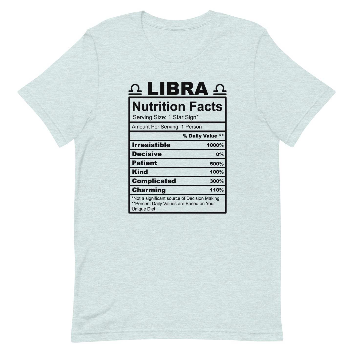 LIBRA - L-XL - Unisex T-Shirt (black letters)