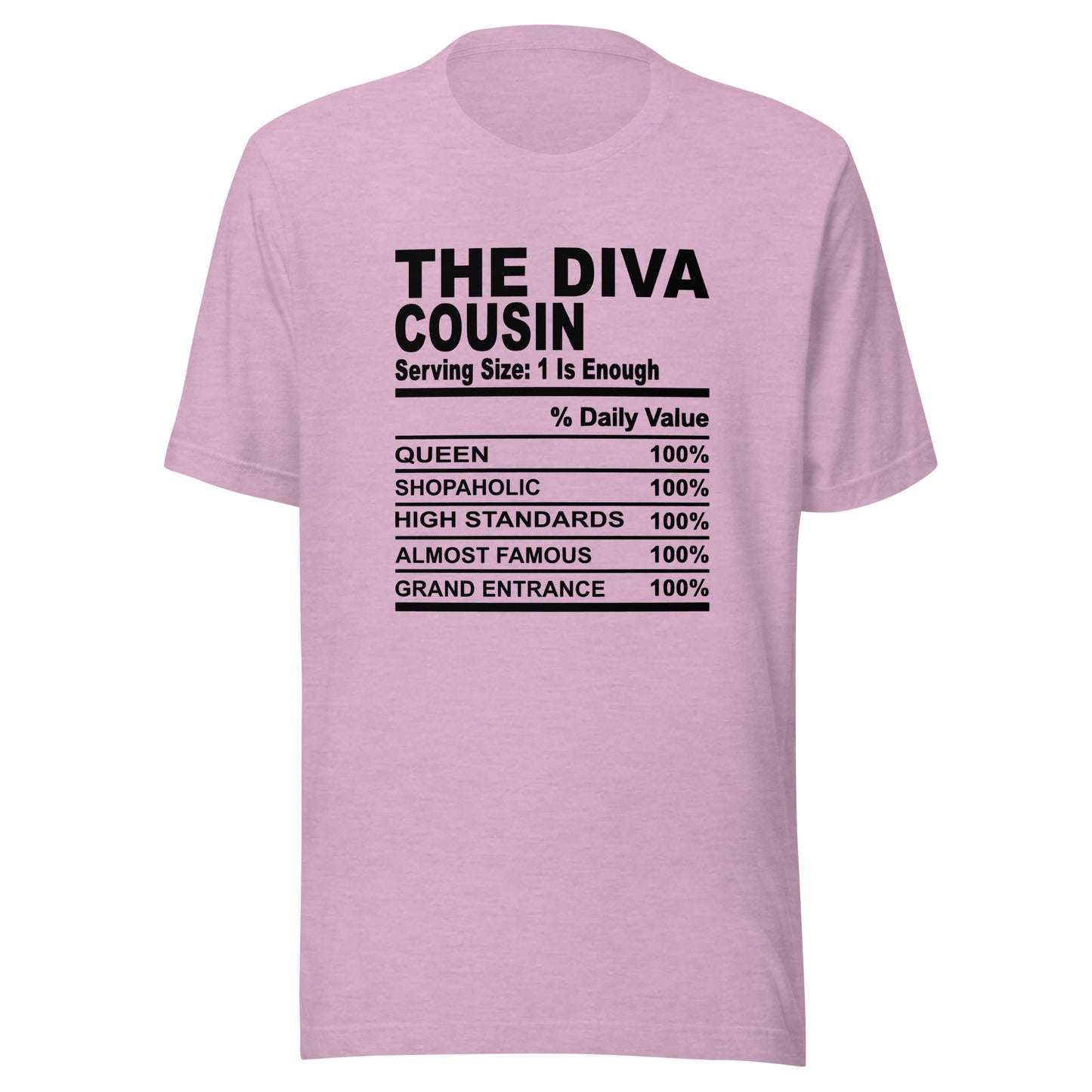 THE DIVA COUSIN - 4XL - Unisex T-Shirt (black print)