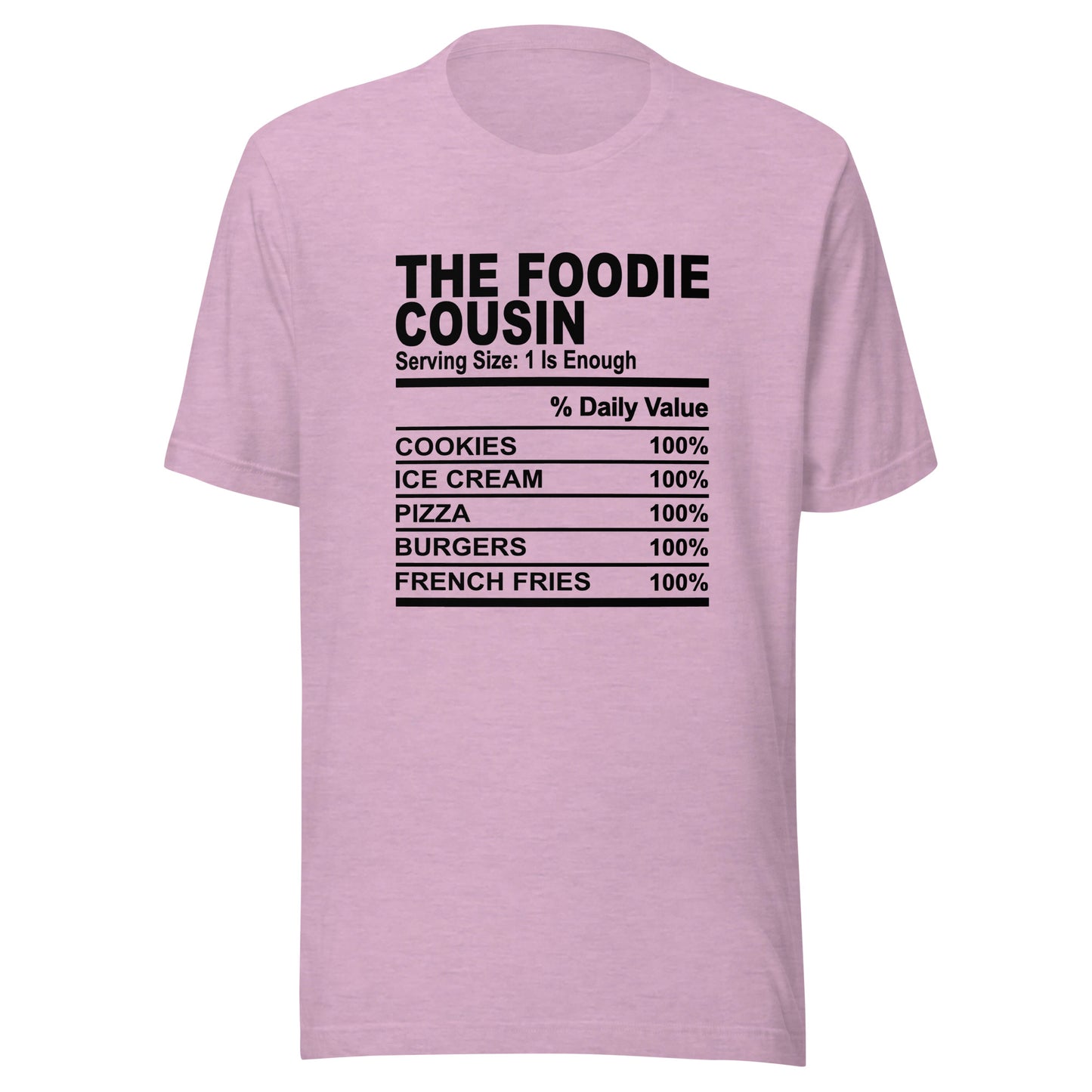 THE FOODIE COUSIN - 4XL - Unisex T-Shirt (black print)