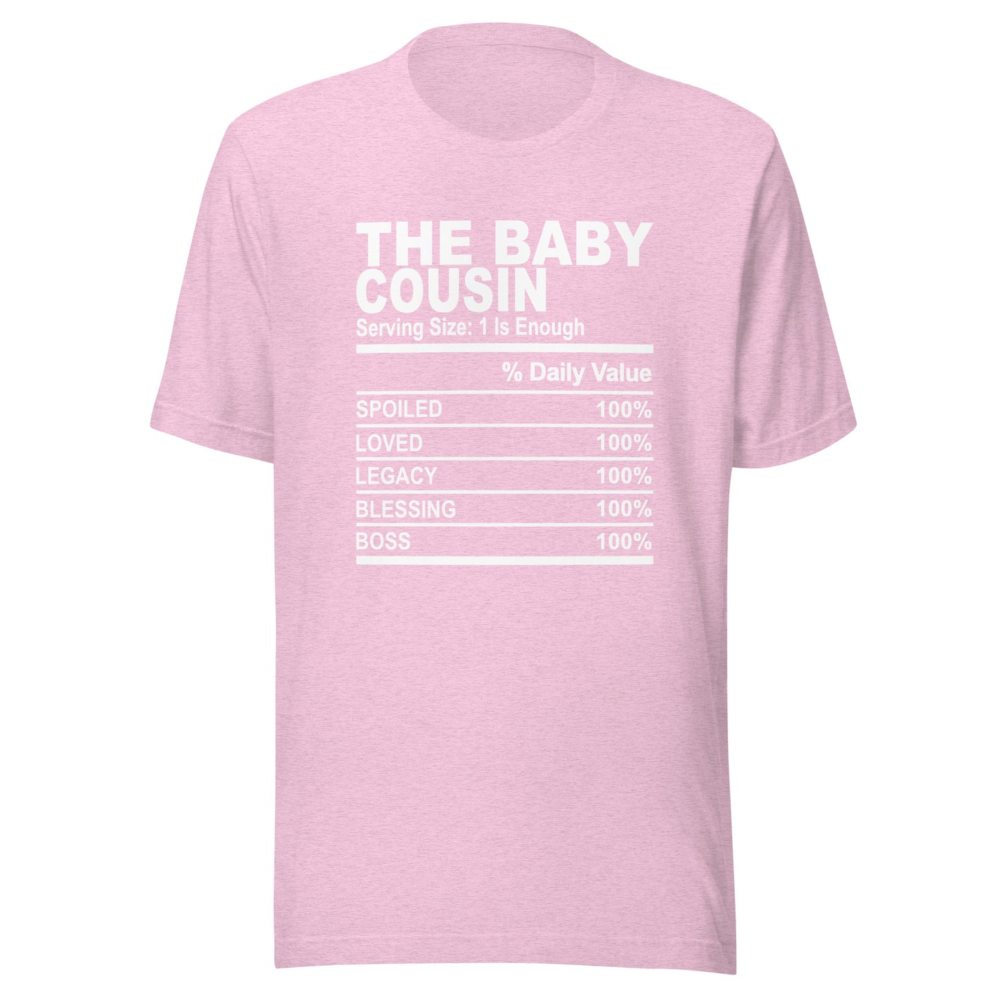 THE BABY COUSIN - L-XL - Unisex T-Shirt (white print)