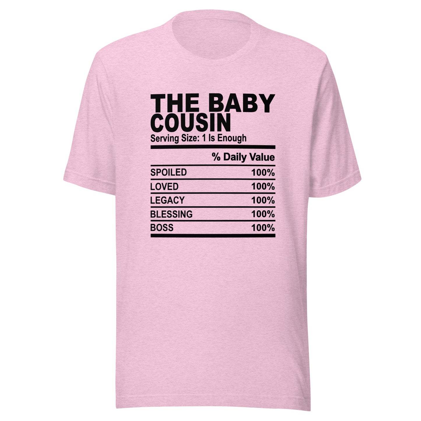 THE BABY COUSIN - 2XL-3XL - Unisex T-Shirt (black print)