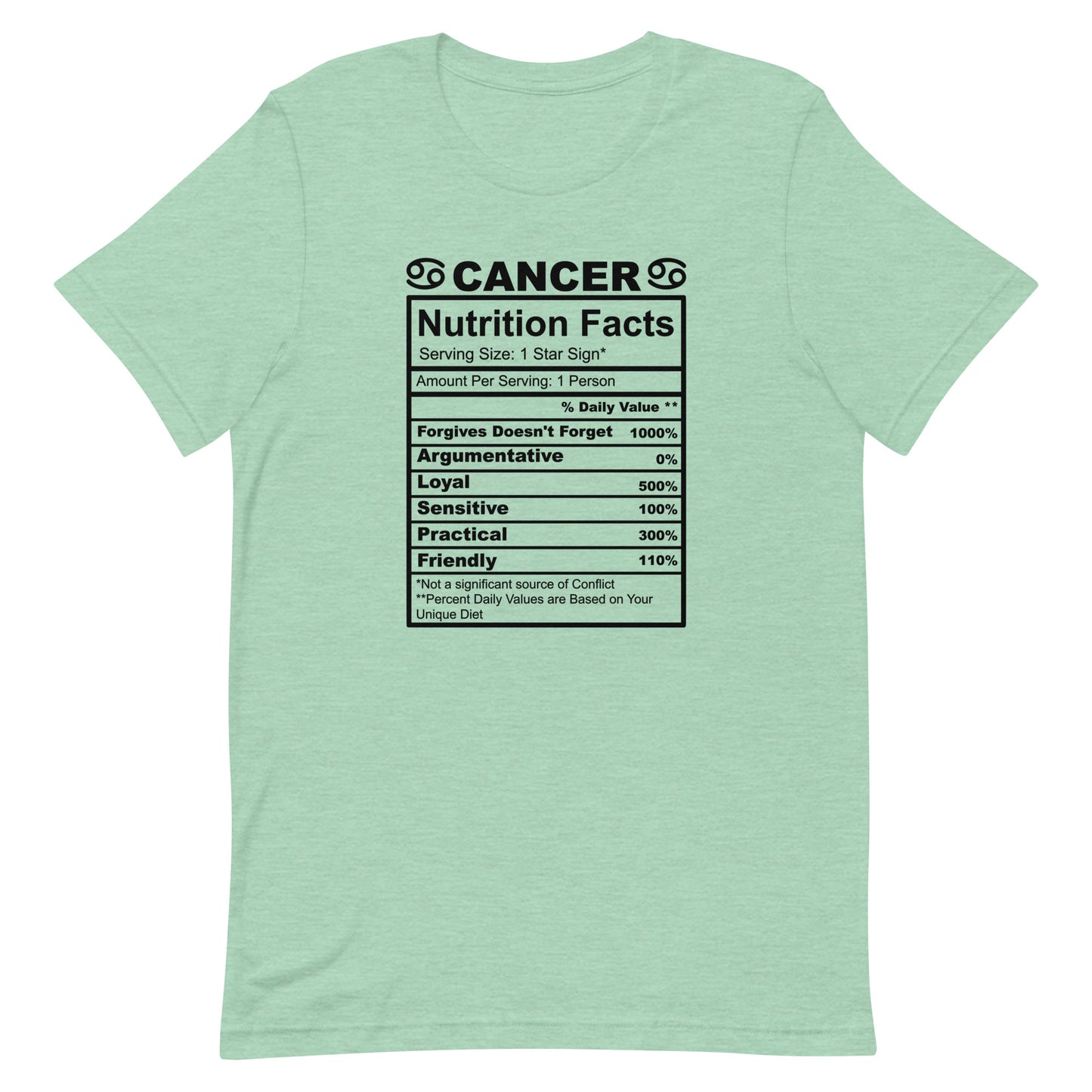 CANCER - L-XL - Unisex T-Shirt (black letters)