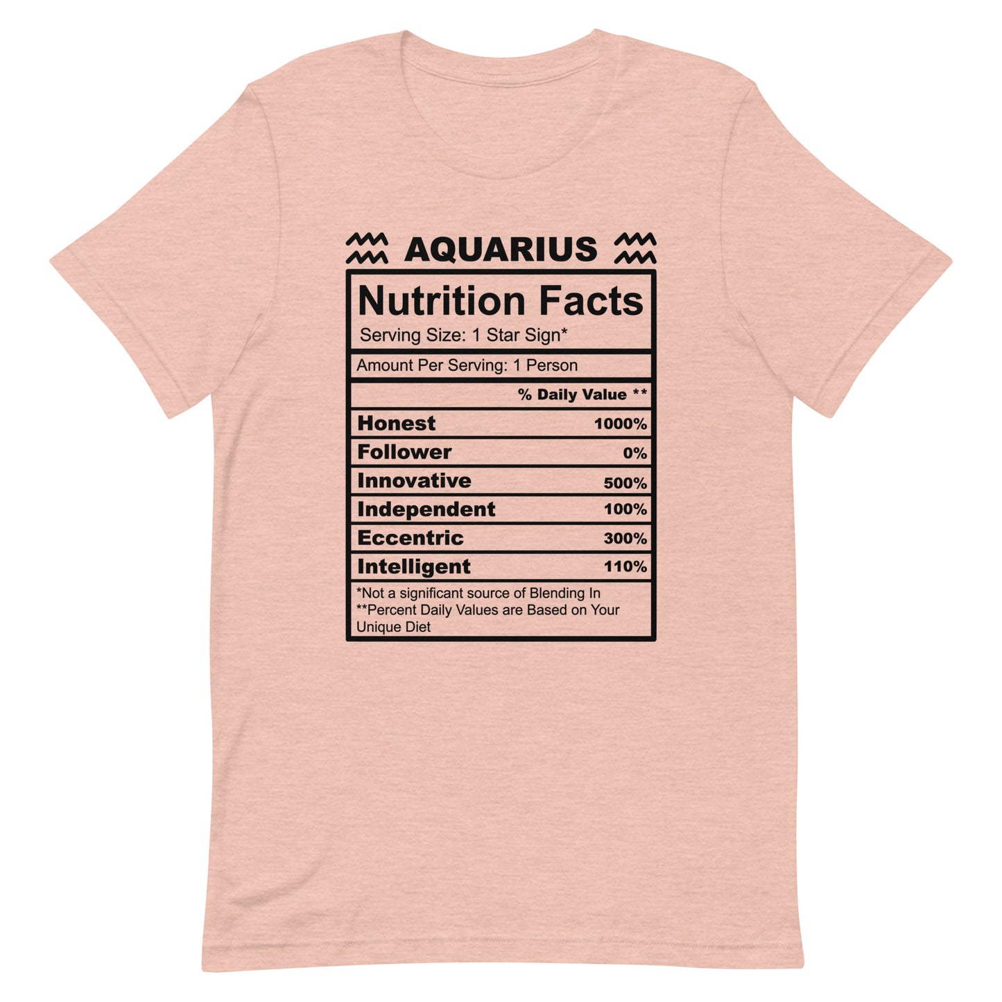AQUARIUS - XS - Unisex T-Shirt (black letters)