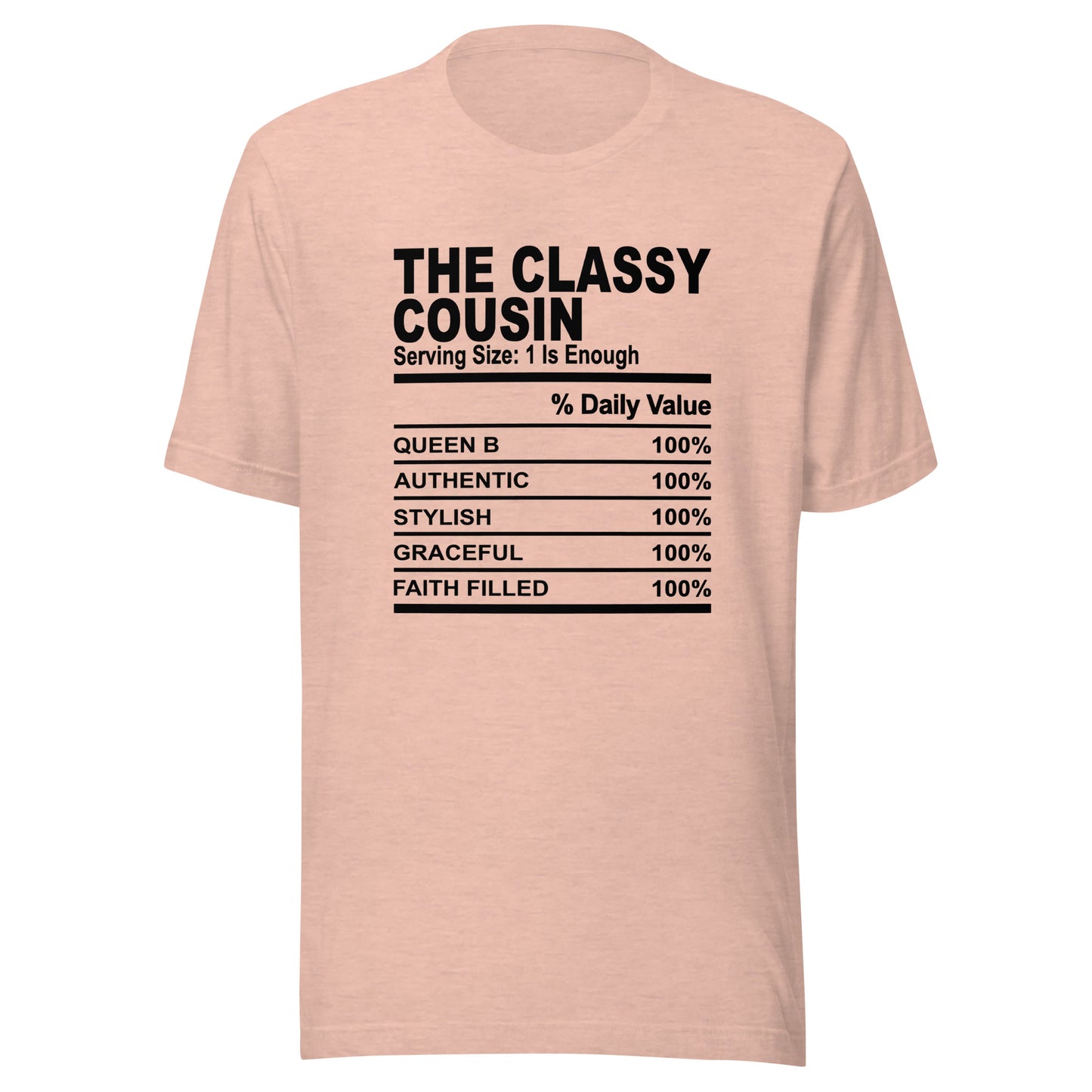 THE CLASSY COUSIN - 4XL - Unisex T-Shirt (black print)