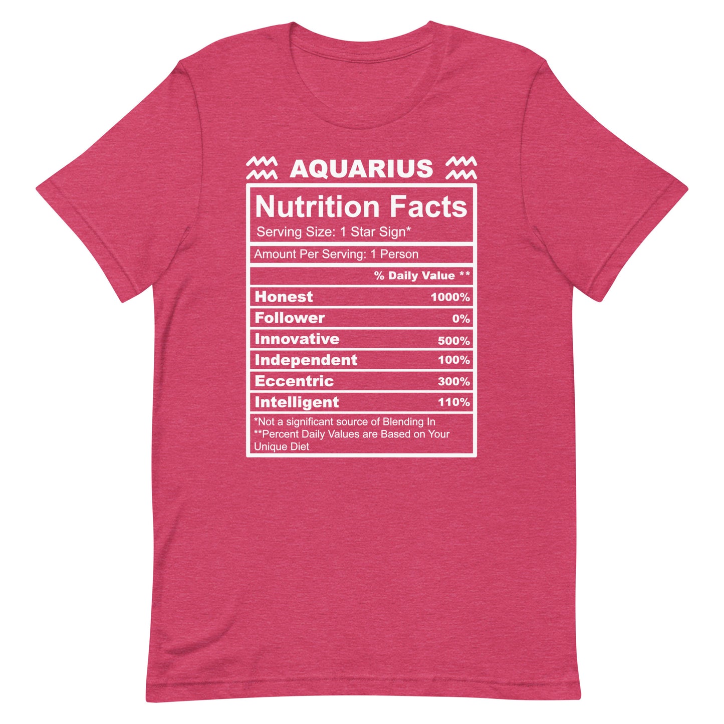 AQUARIUS - 2XL-3XL - Unisex T-Shirt (white letters)