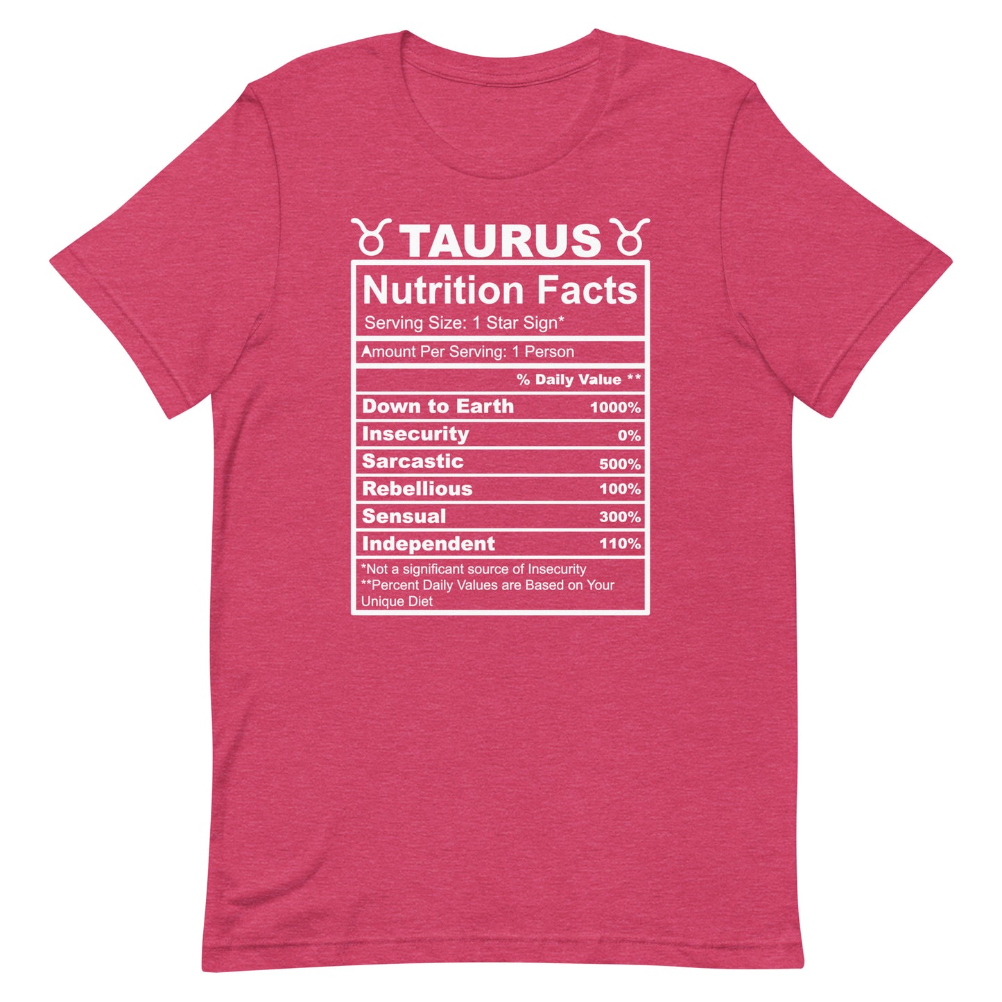 TAURUS - 2XL-3XL - Unisex T-Shirt (white letters)