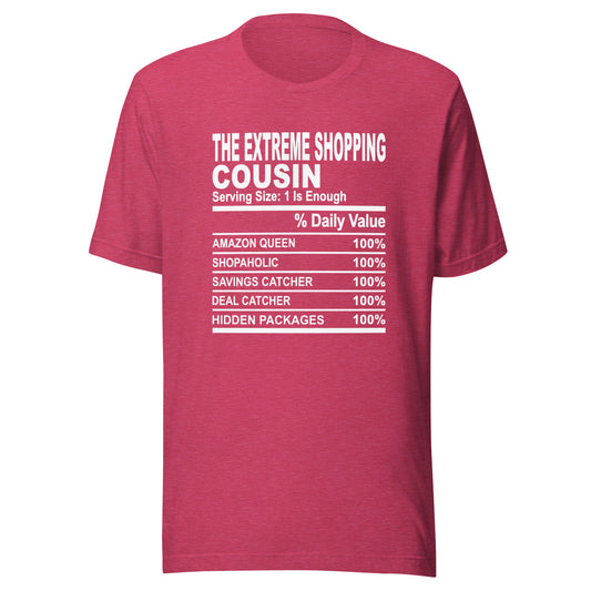 THE EXTRA BOUGIE COUSIN - S-M - Unisex T-Shirt (white print)