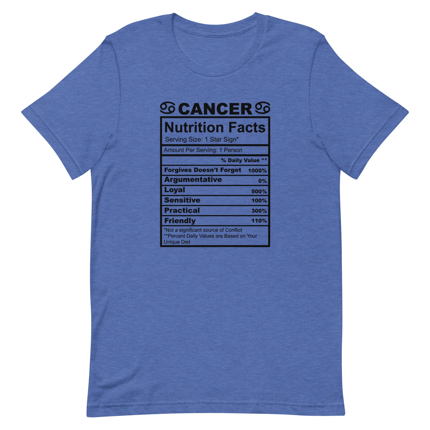 CANCER - L-XL - Unisex T-Shirt (black letters)