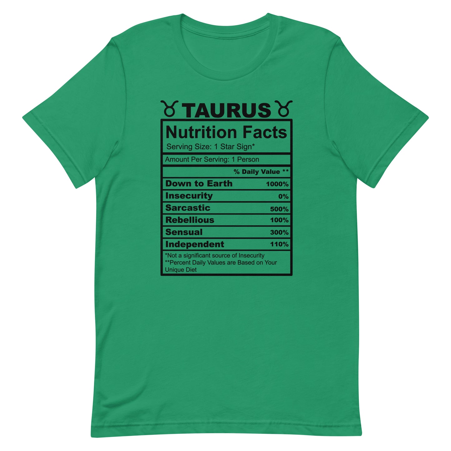 TAURUS - XS - Unisex T-Shirt (black letters)