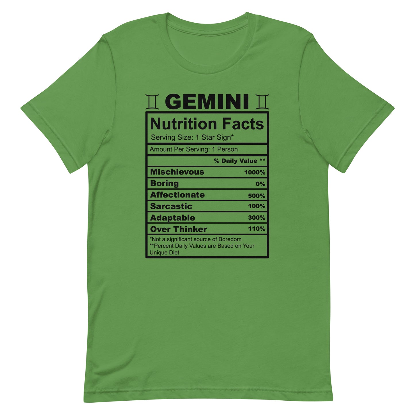 GEMINI - L-XL - Unisex T-Shirt (black letters)