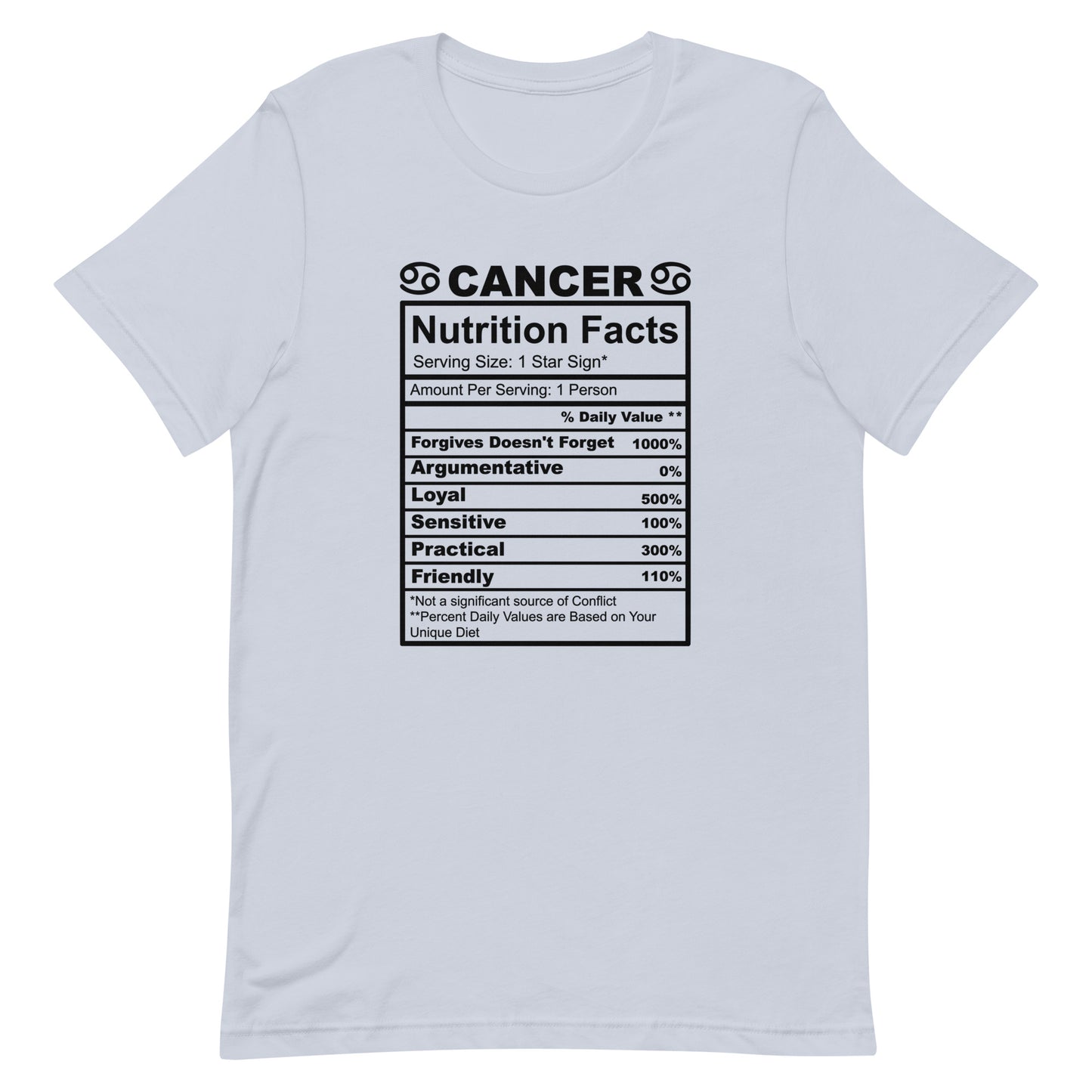 CANCER - XS - Unisex T-Shirt (black letters)