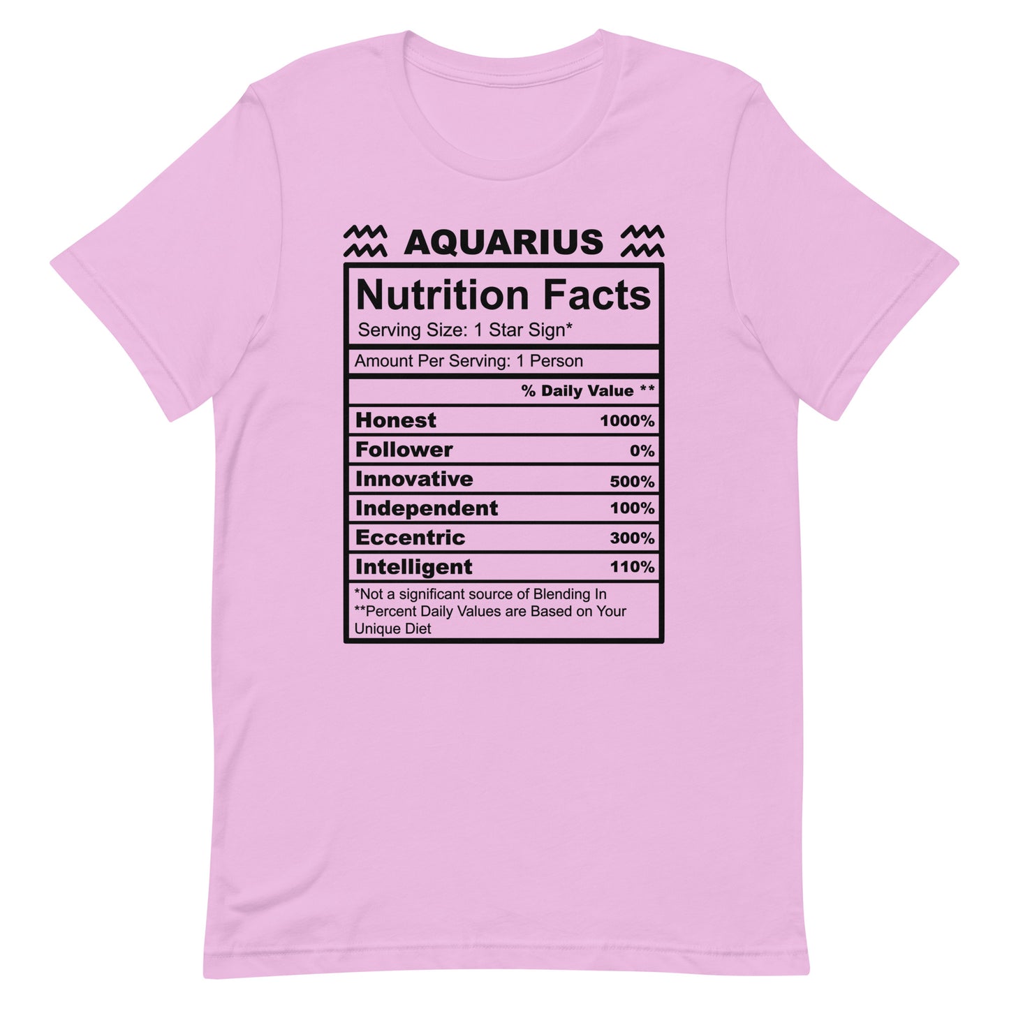 AQUARIUS - S-M - Unisex T-Shirt (black letters)