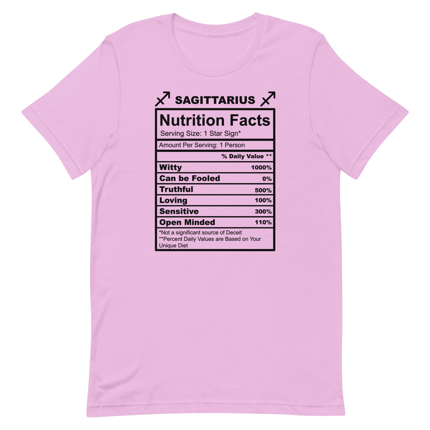 SAGITTARUIS - S-M - Unisex T-Shirt (black letters)