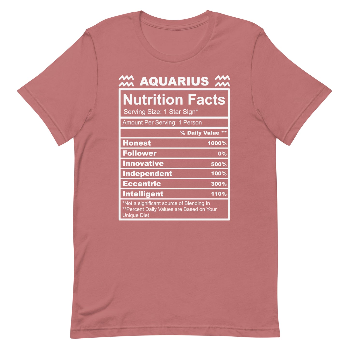 AQUARIUS - S-M - Unisex T-Shirt (white letters)